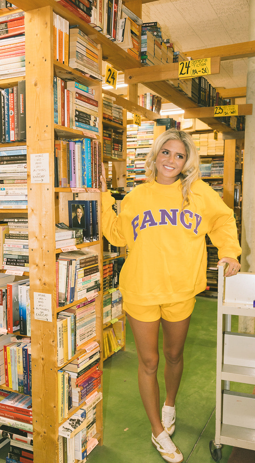 Fancy Oversized Mockneck - Yellow /Purple