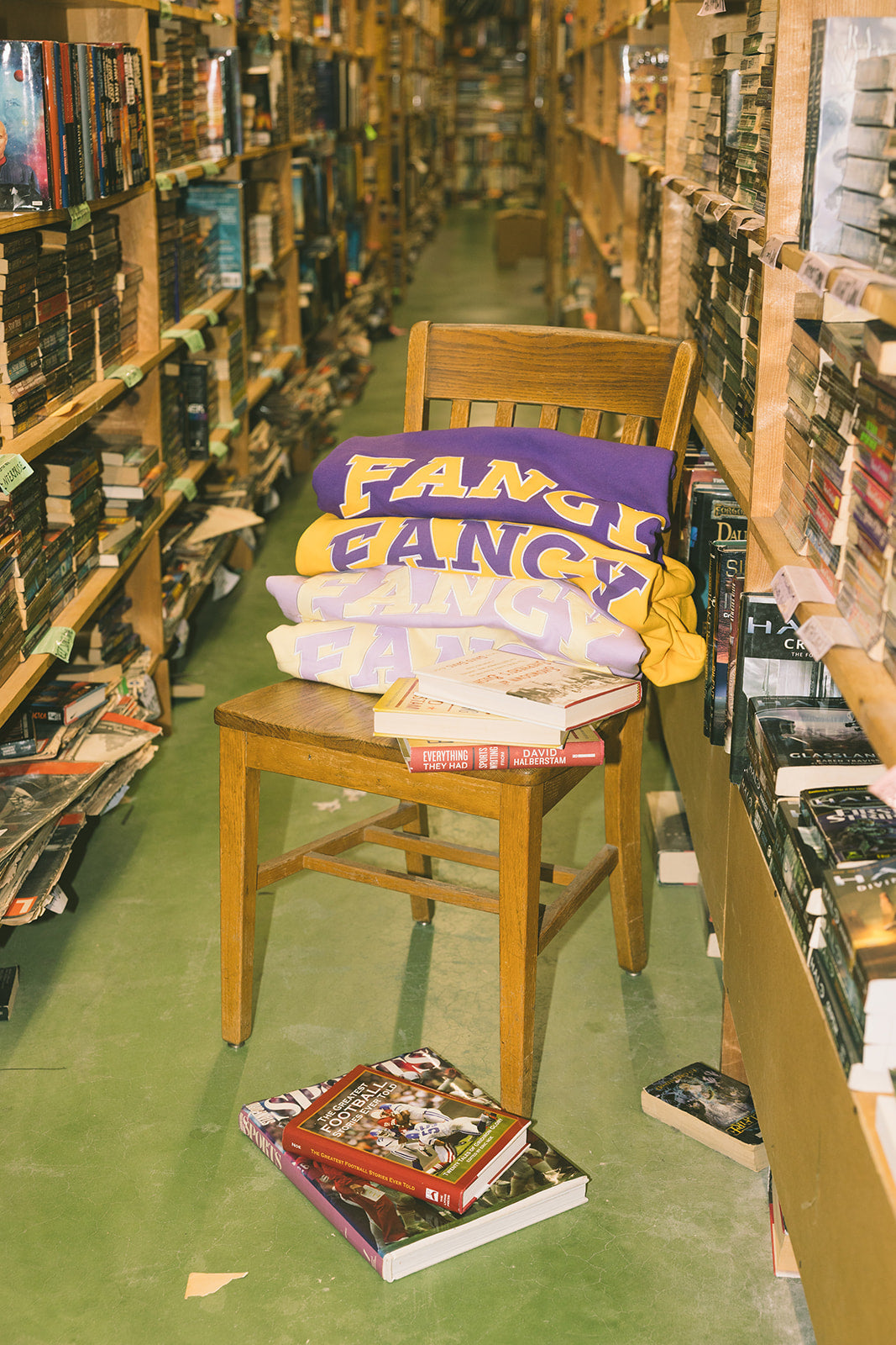 Fancy Oversized Fleece Lined Mockneck - Pastel Yellow/Lilac