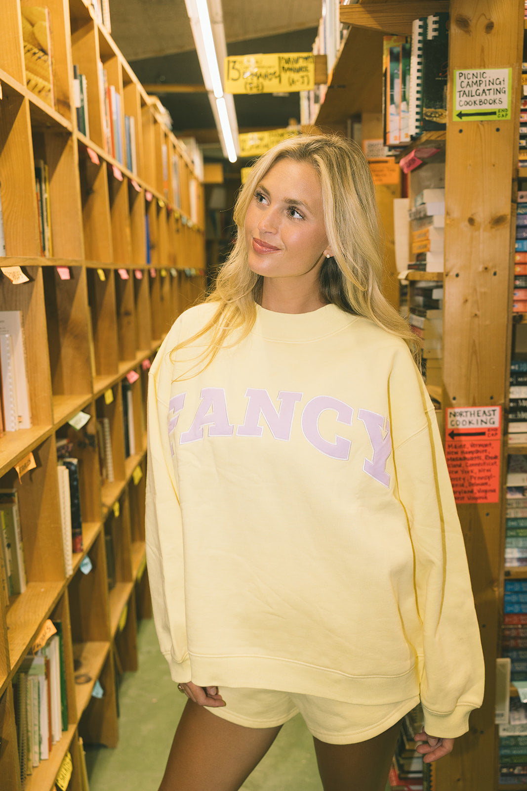 Fancy Fleece Lined Shorts - Pastel Yellow