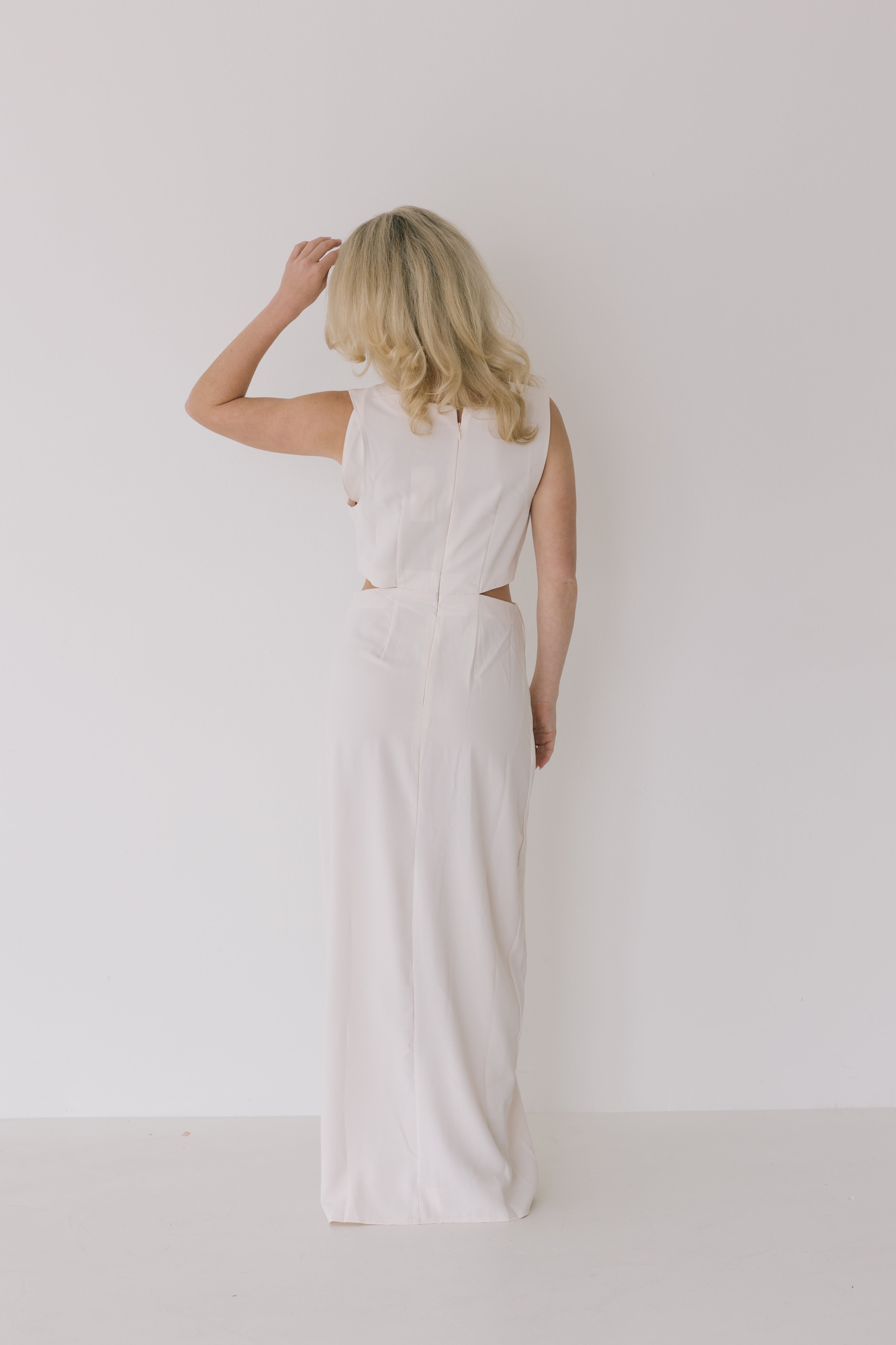 Audrey Cut Out Maxi Dress - Ecru