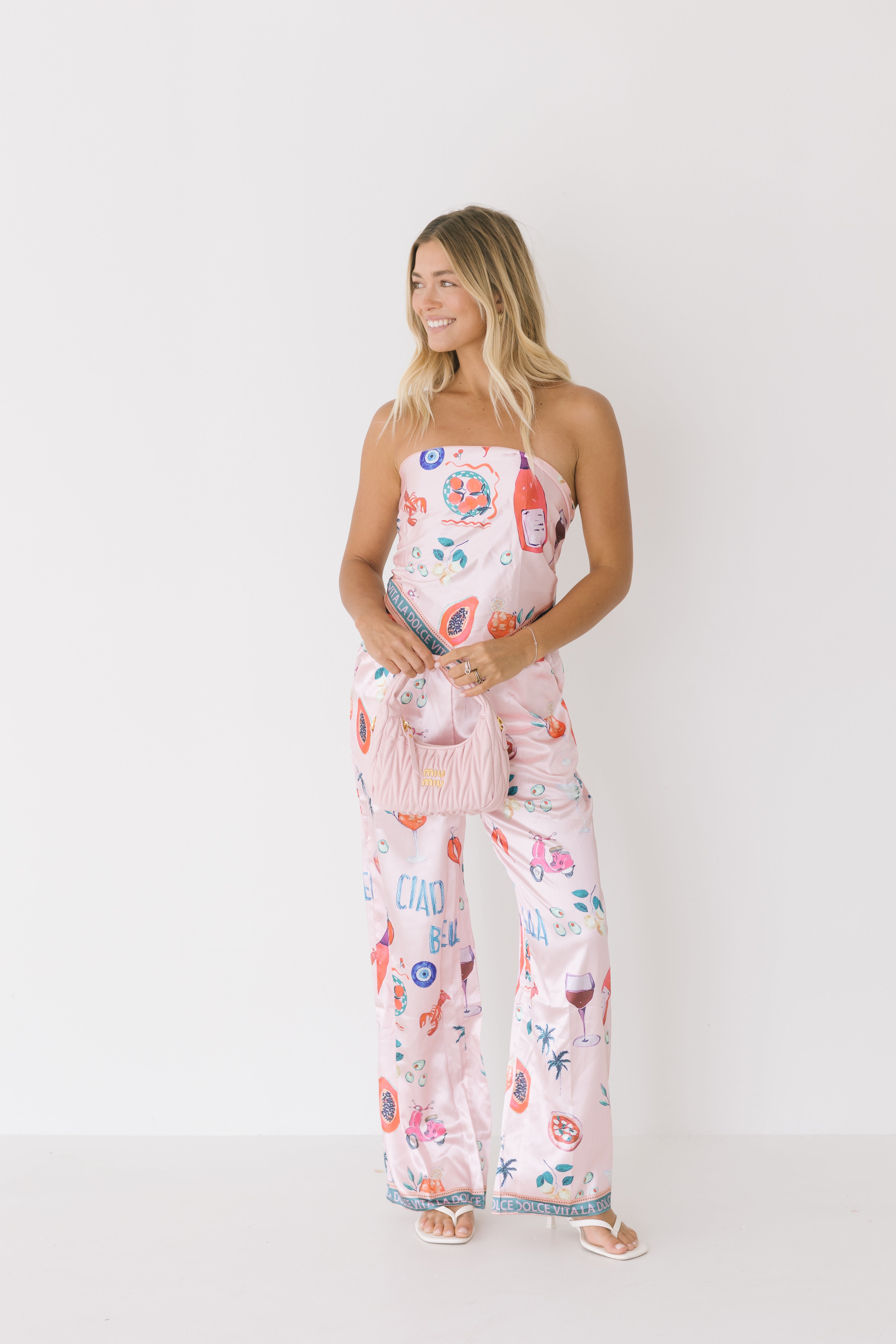 Tula Tube Top and Pants Set - Pink