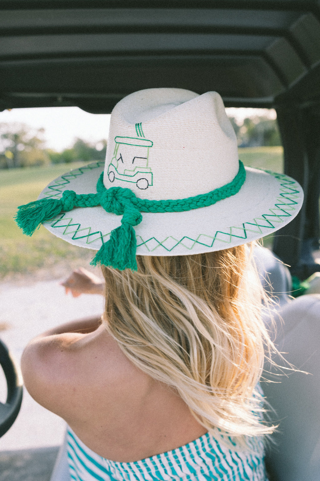 Camellia Striped Maxi Dress - Green/White Stripes