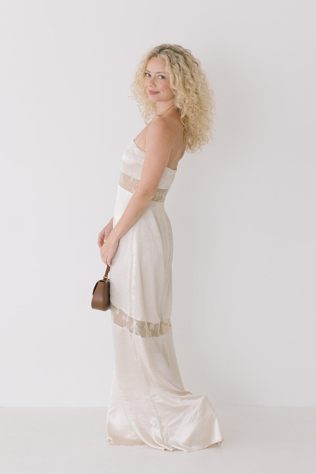 Lorelei Strapless Maxi Dress - Oyster