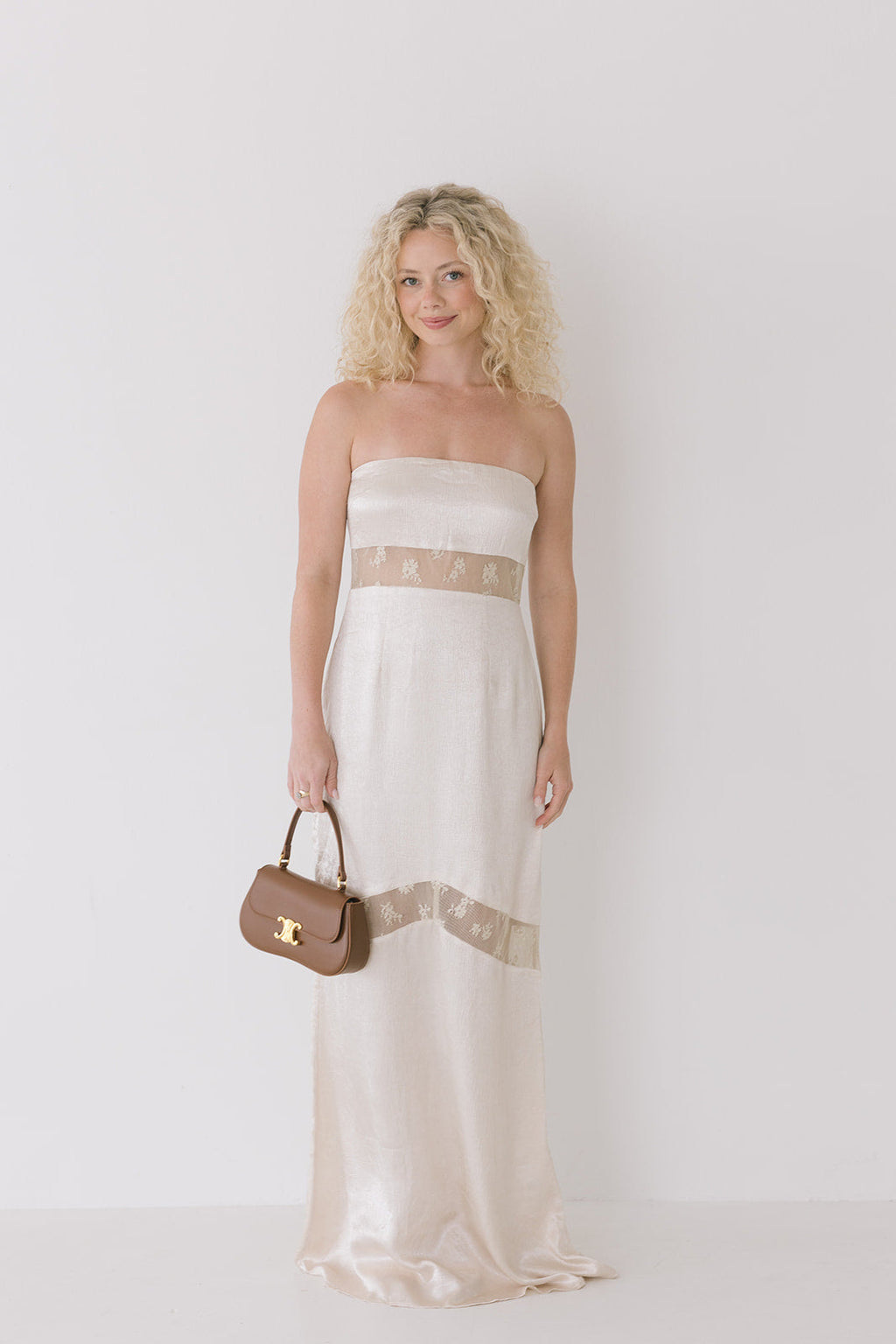 Lorelei Strapless Maxi Dress - Oyster