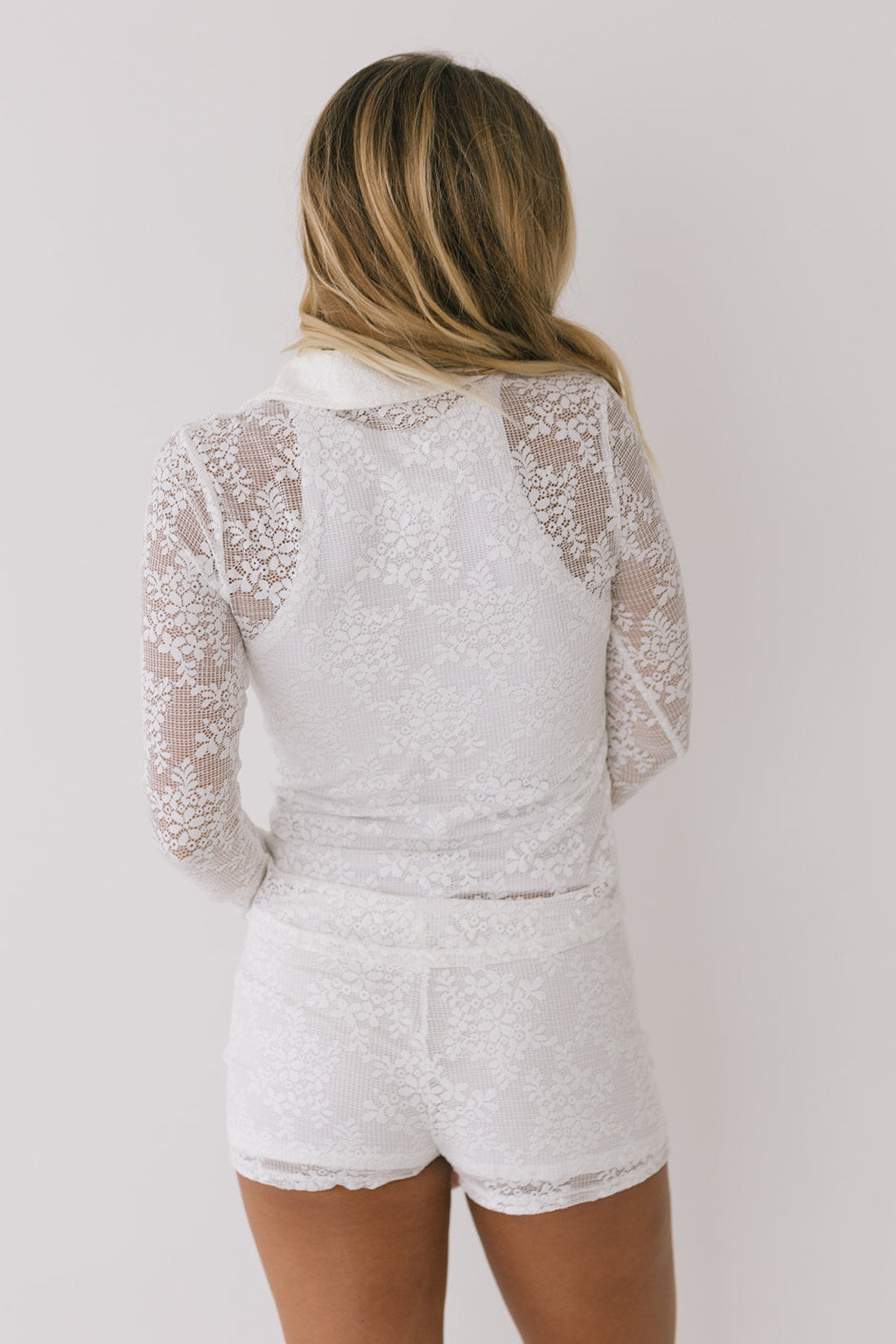 Tess Lace Mini Shorts - Off White