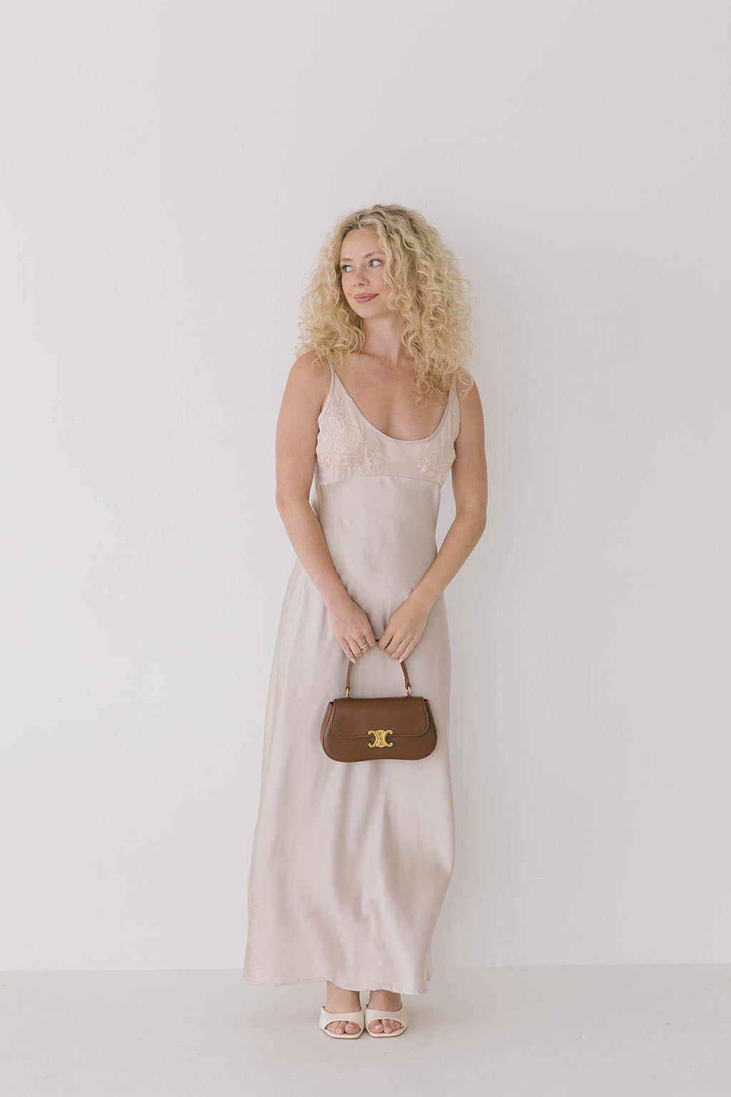 Lexi Satin Maxi Dress - Ivory