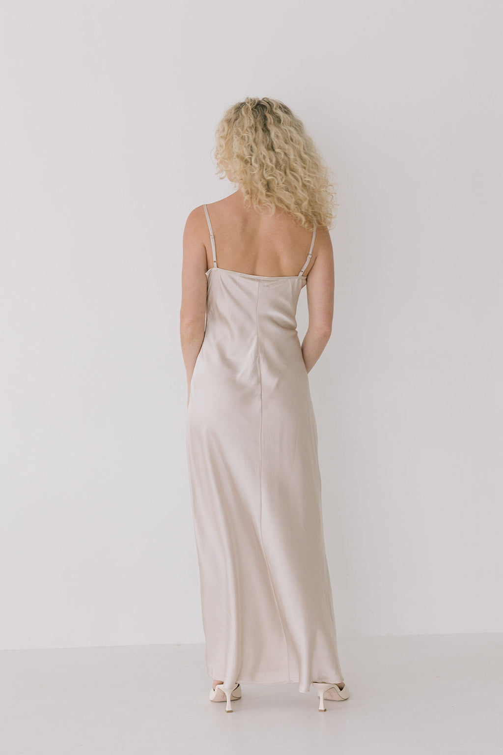 Lexi Satin Maxi Dress - Ivory