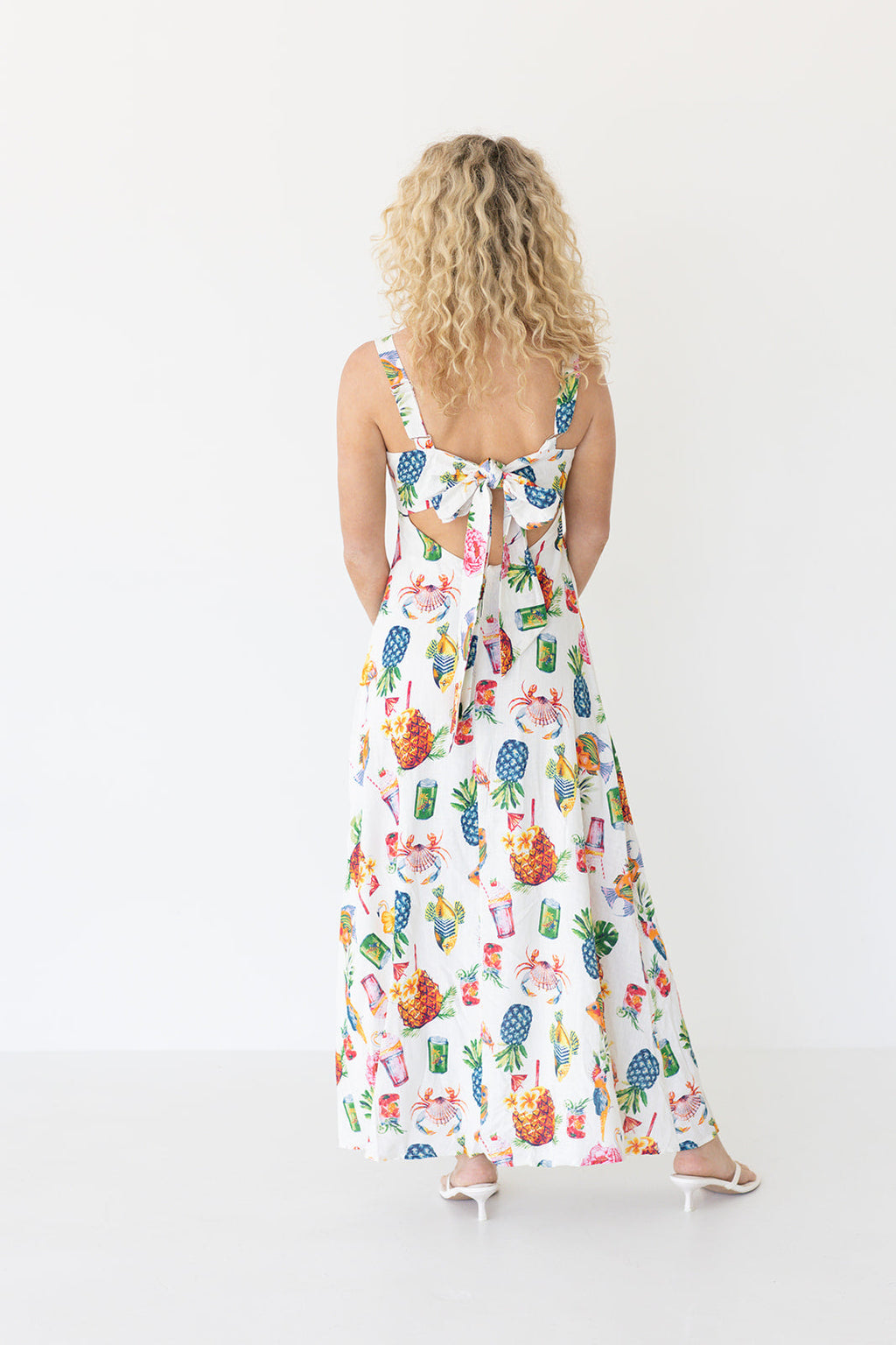 Lola Square Neck Maxi Dress - Cream