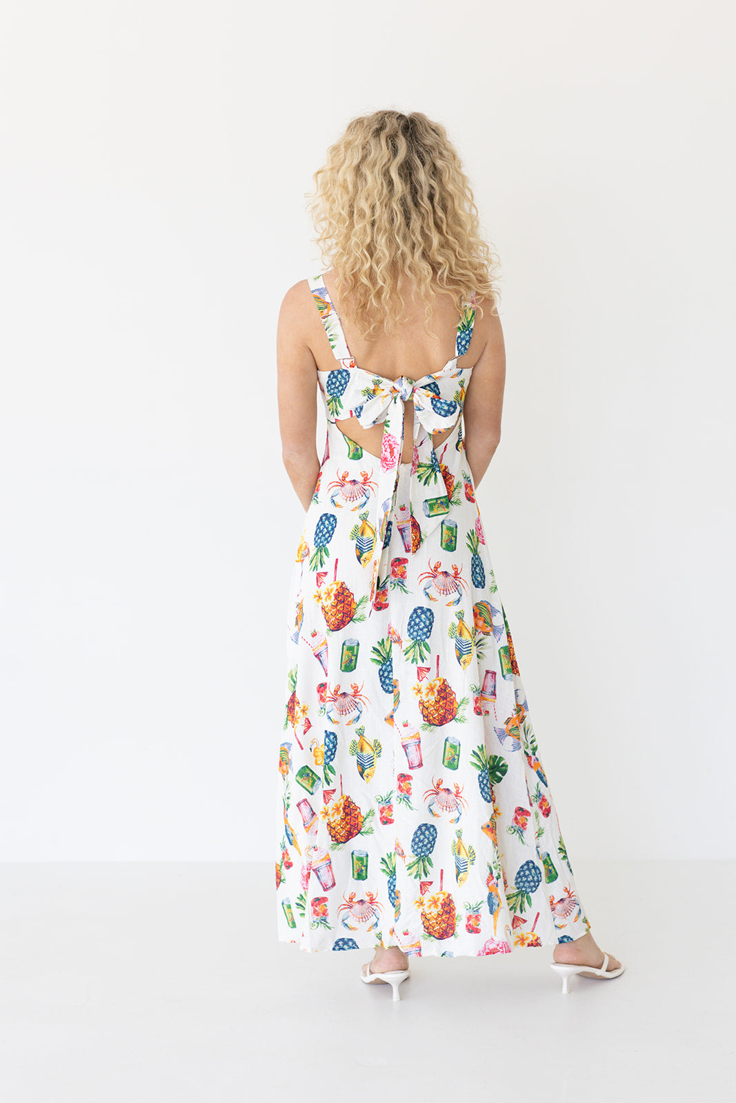 Lola Square Neck Maxi Dress - Cream