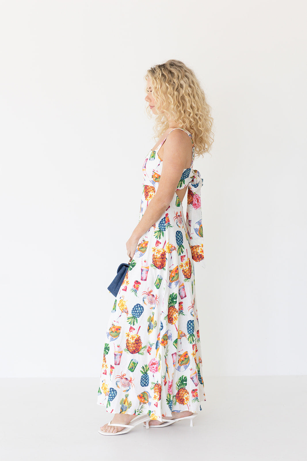 Lola Square Neck Maxi Dress - Cream