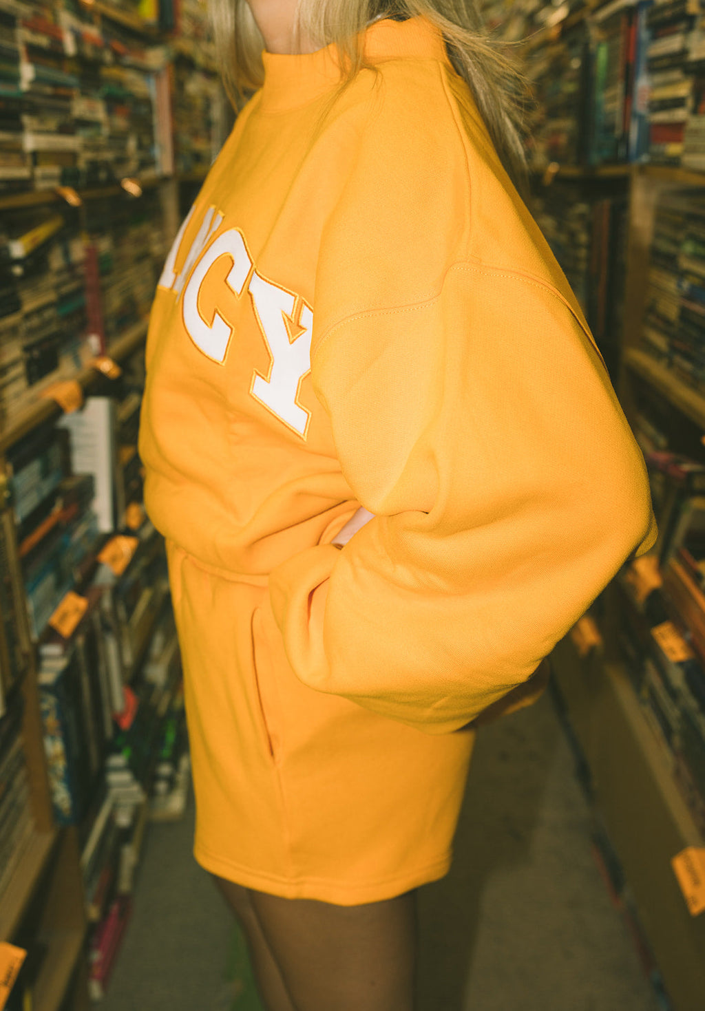 Fancy Oversized Fleece Lined Mockneck - TN Orange