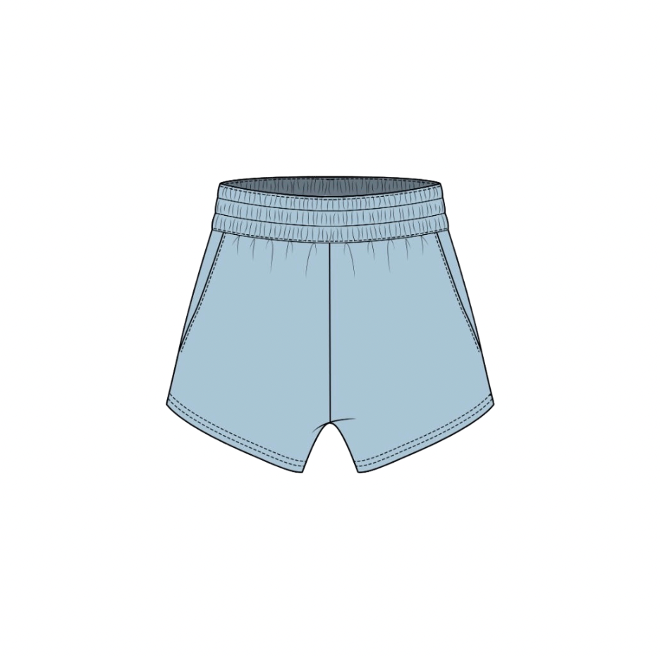 Fancy Fleece Lined Shorts - Powder Blue