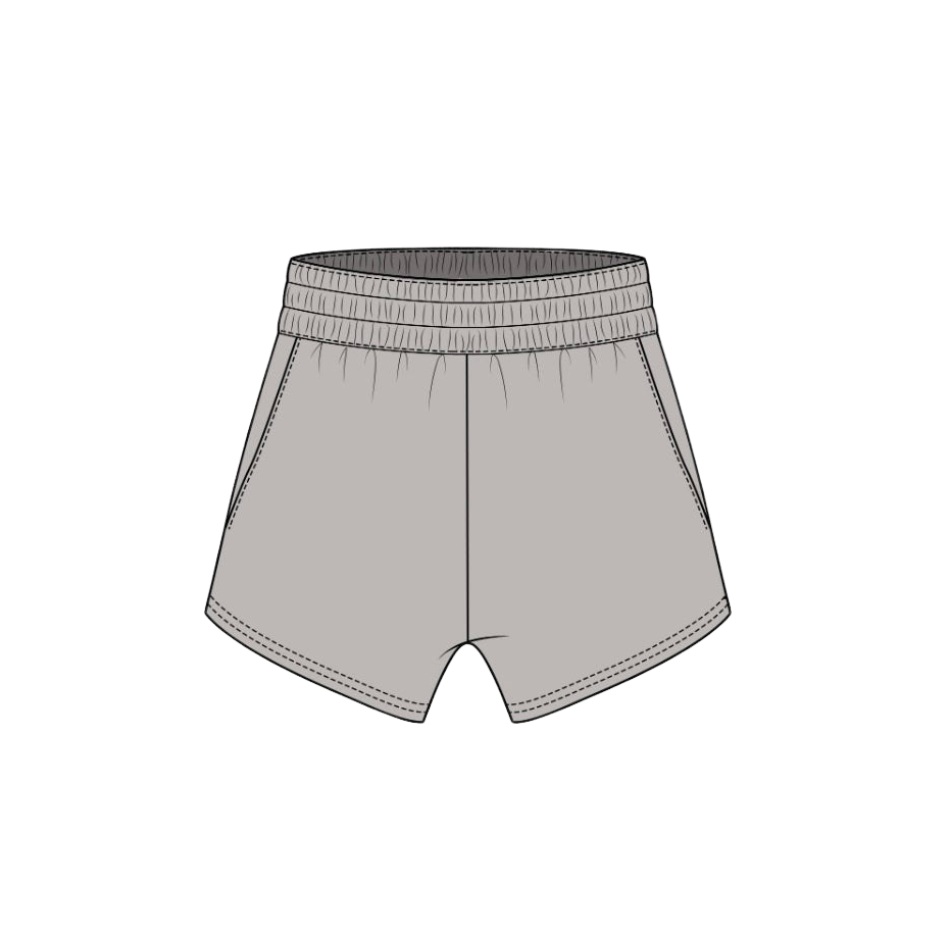 Fancy Fleece Lined Shorts - Heather Grey