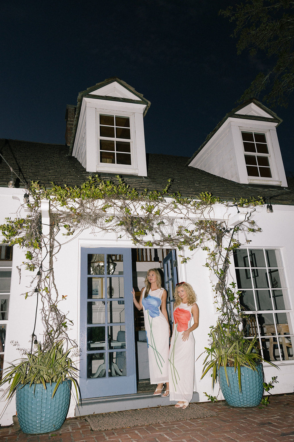 Solana Mesh Maxi Dress - Blue