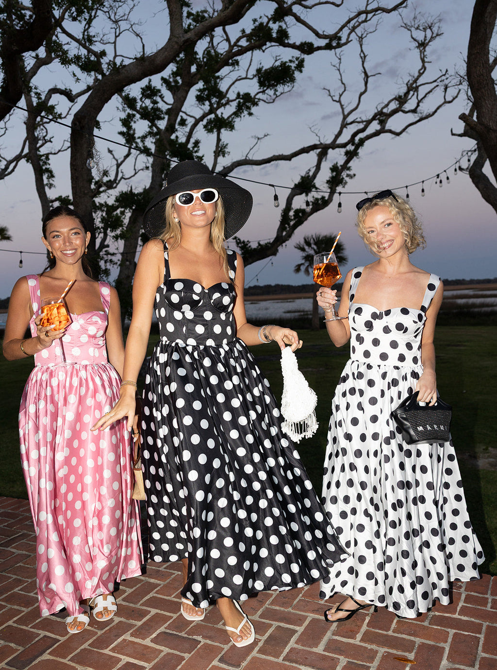 Raven Sweetheart Polka Dot Midi Dress - White