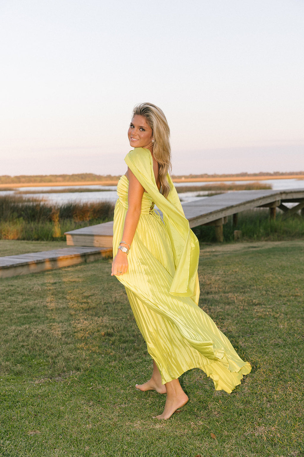 Lyla Dress - Lime