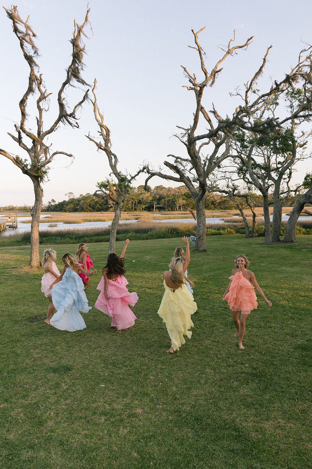 Arabella Floral Ruffle Maxi Dress - Pink