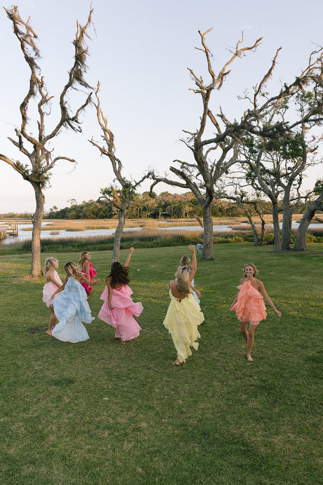 Arabella Floral Ruffle Maxi Dress - Pink