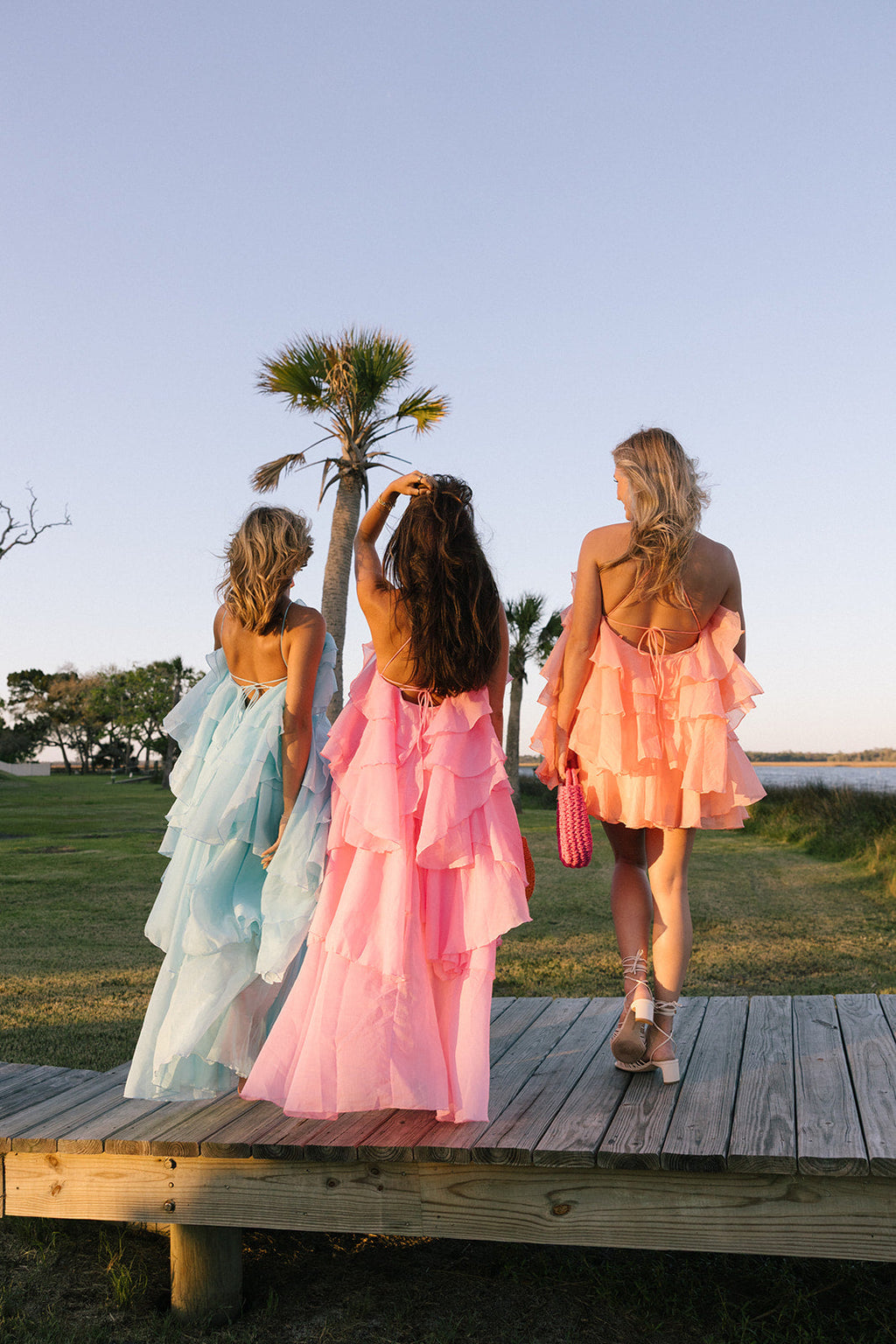 Arabella Floral Ruffle Maxi Dress - Pink