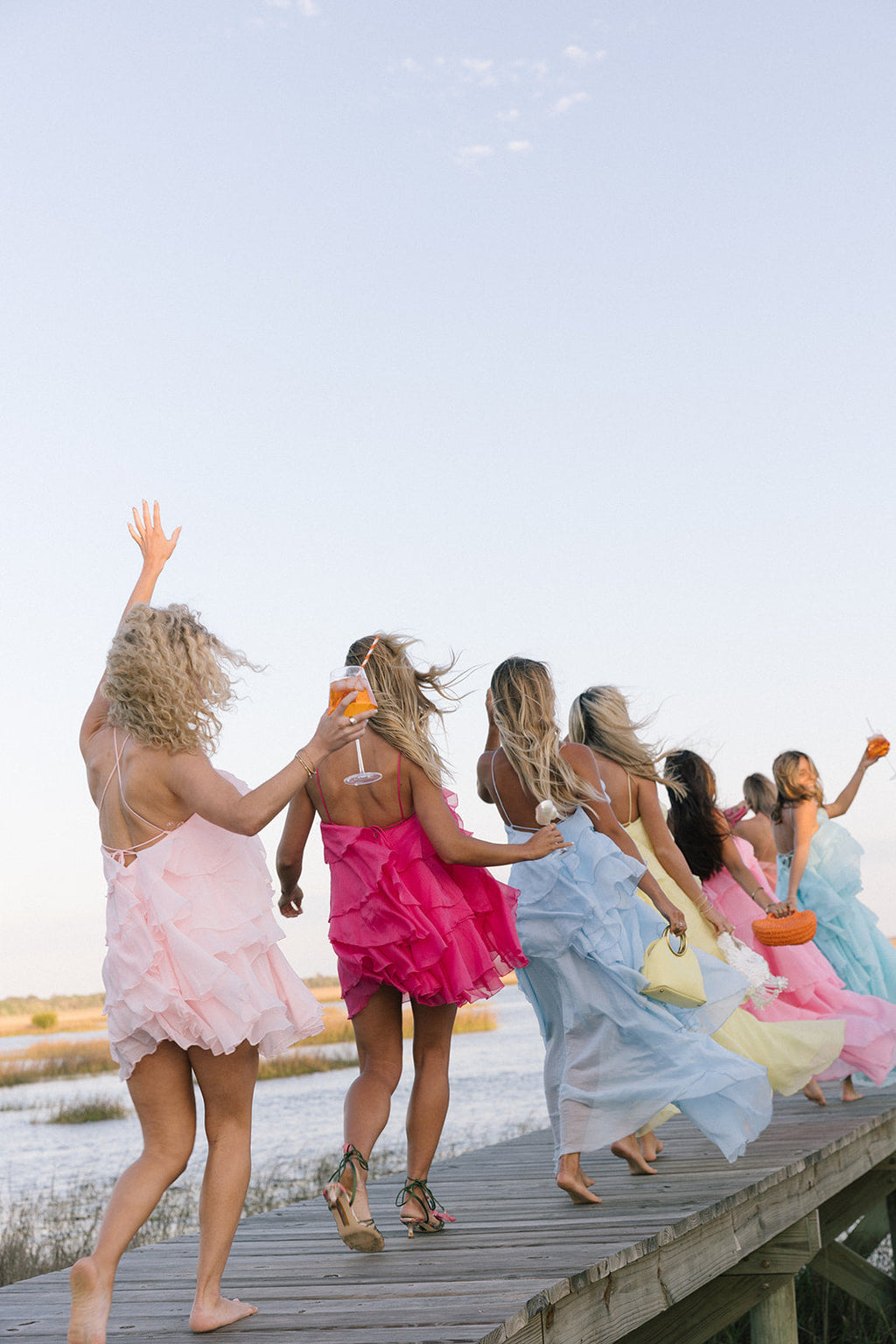 Anastasia Floral Ruffle Mini Dress - Hot Pink