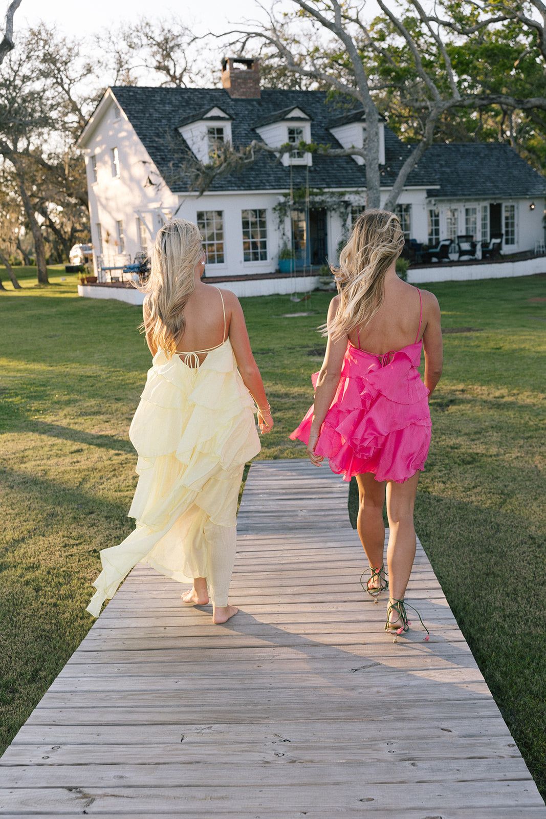 Anastasia Floral Ruffle Mini Dress - Hot Pink