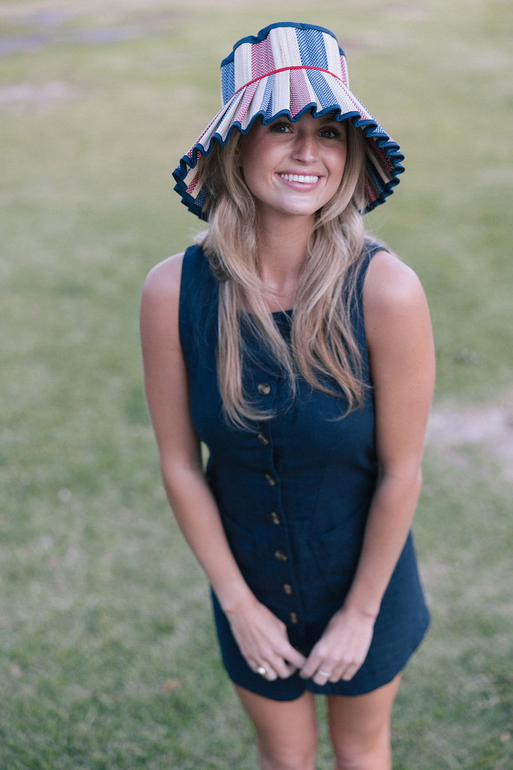 Scarlett Button Dress - Navy