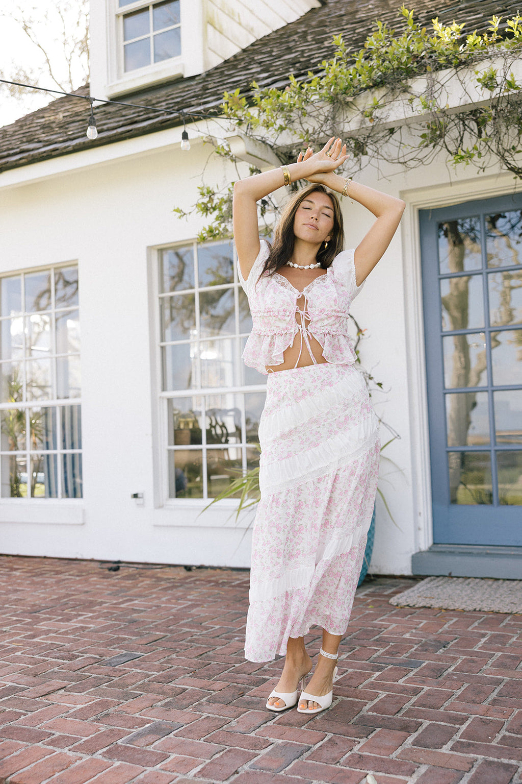 Anna Puff Sleeve Top - Pink