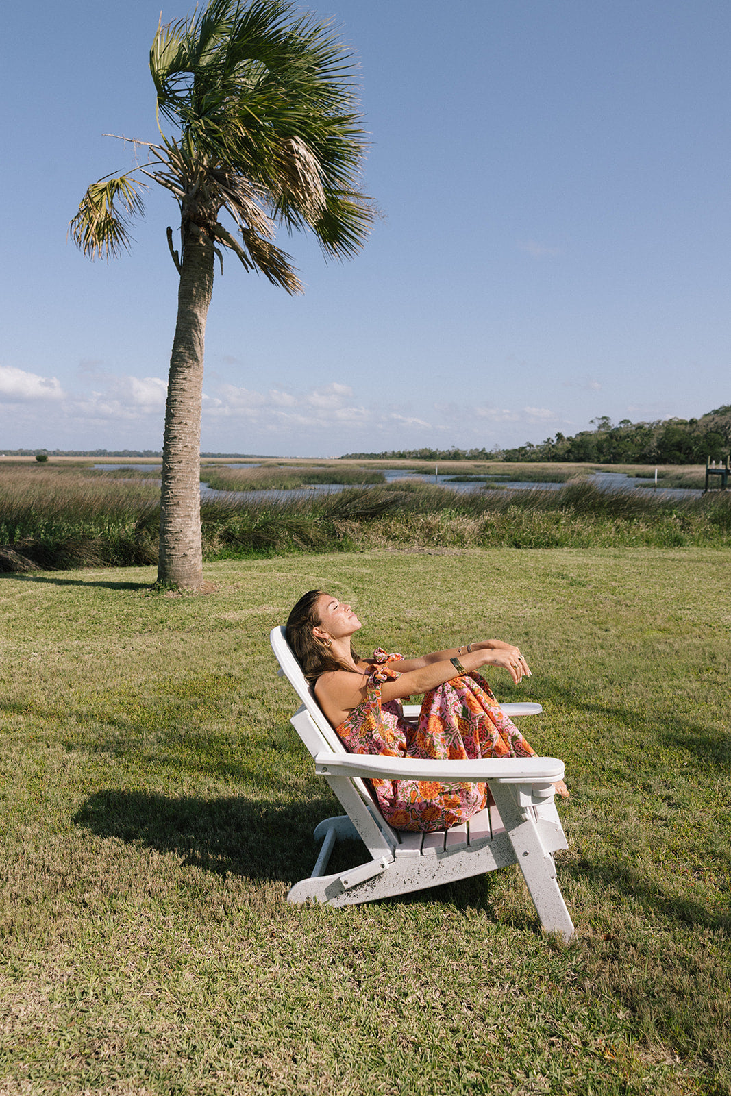 Ruby Strapless Midi Dress - Pink/Orange