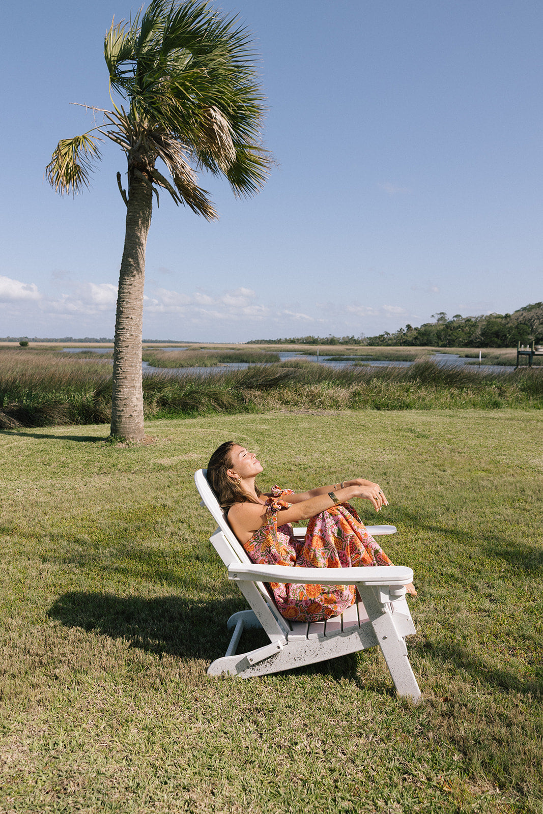 Ruby Strapless Midi Dress - Pink/Orange