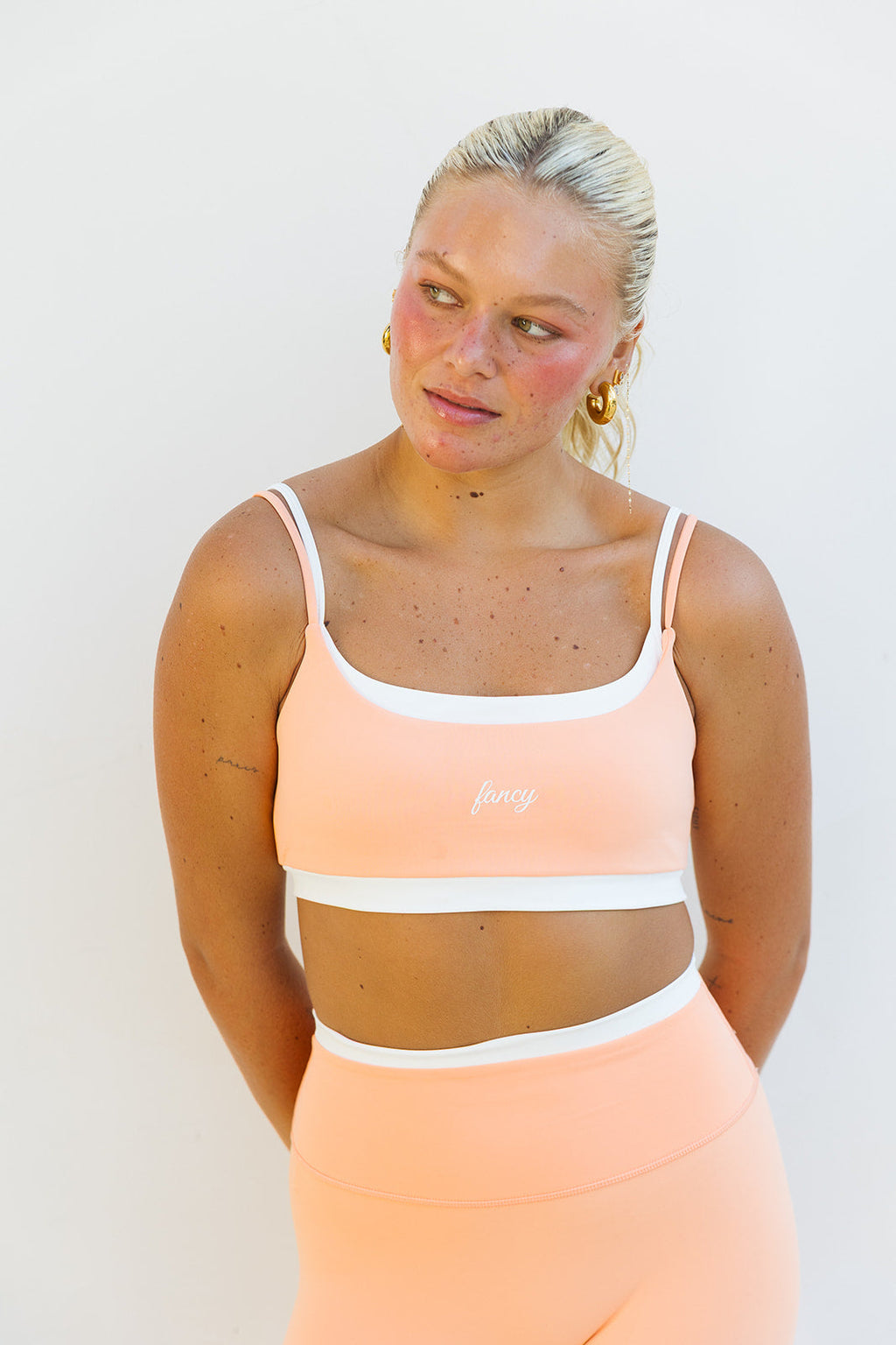 Fancy FitFlow Double Layered Athletic Bra - Spritz