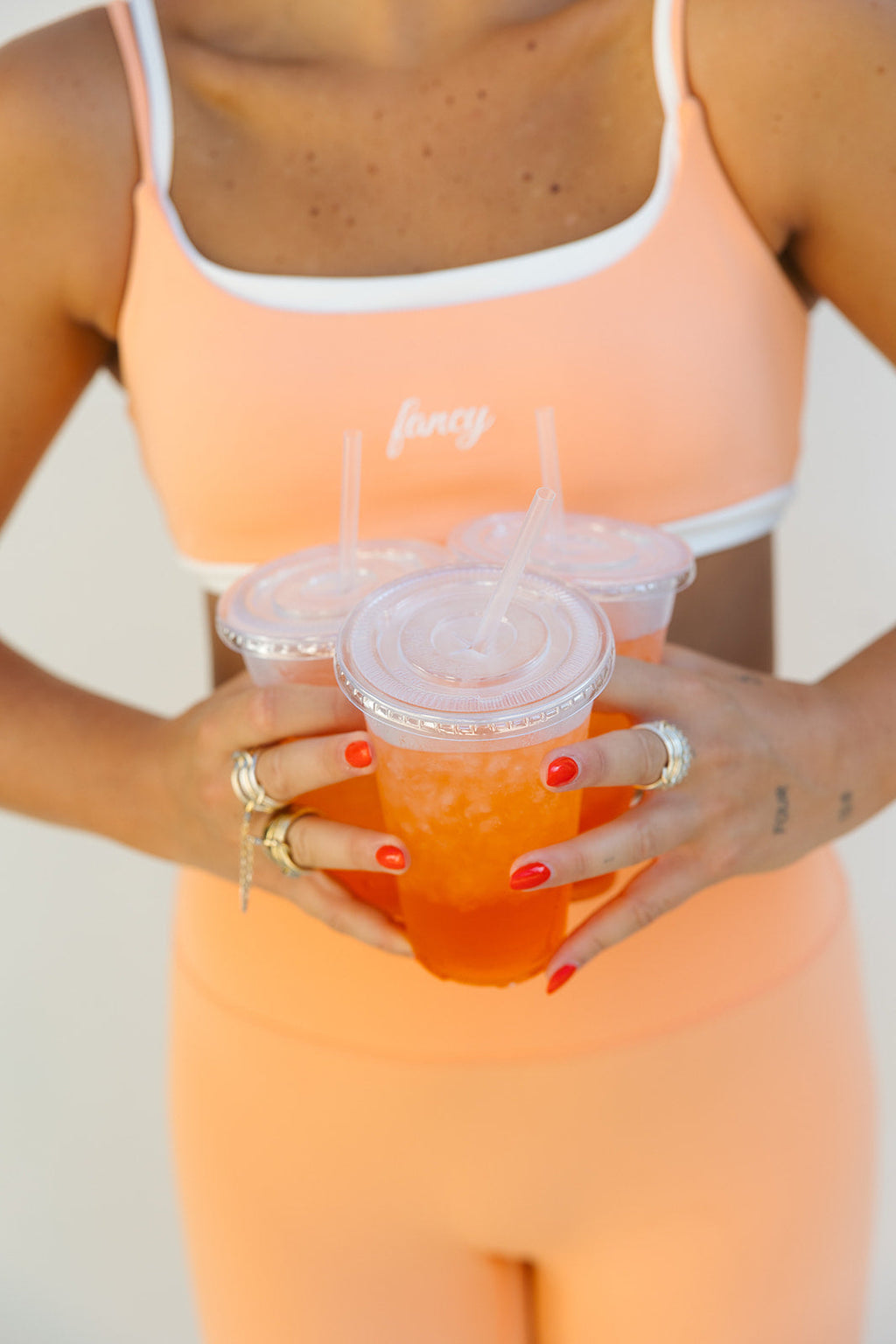 Fancy FitFlow Double Layered Athletic Bra - Spritz