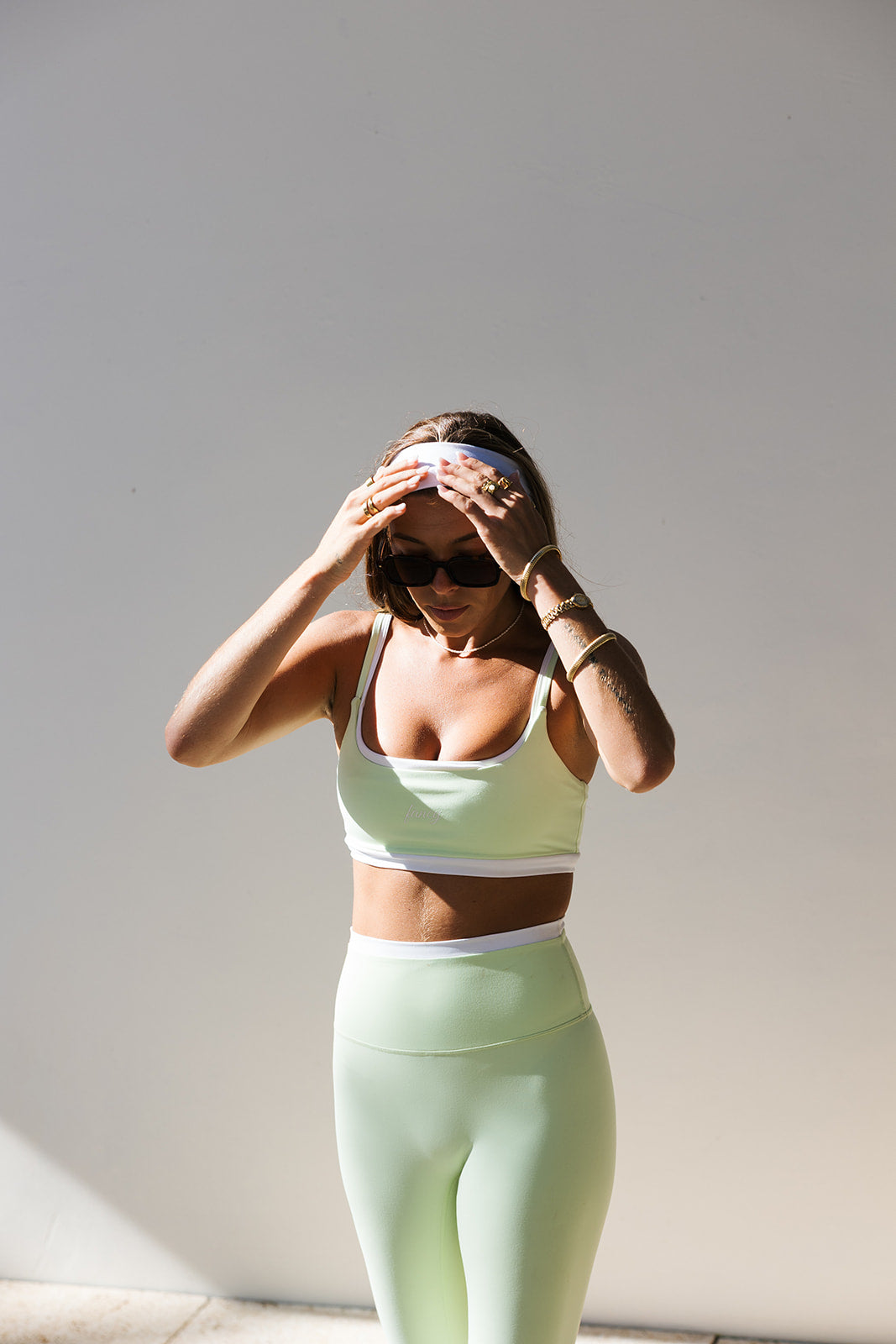 Fancy FitFlow Double Layered Athletic Bra - Zest