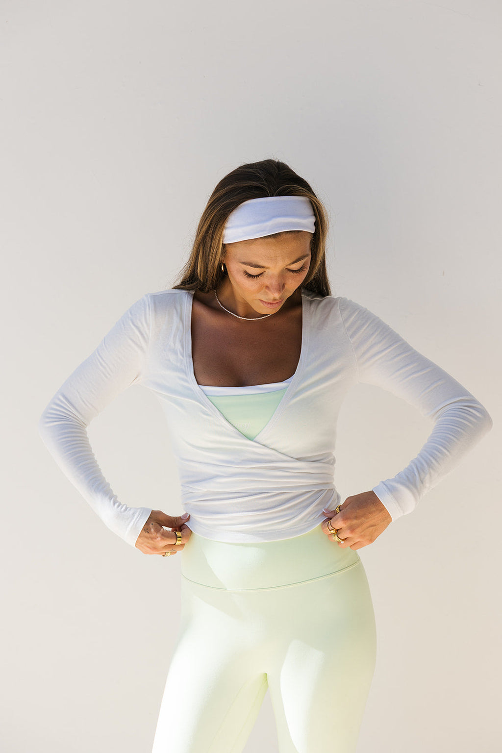 Fancy Wrap Top - White