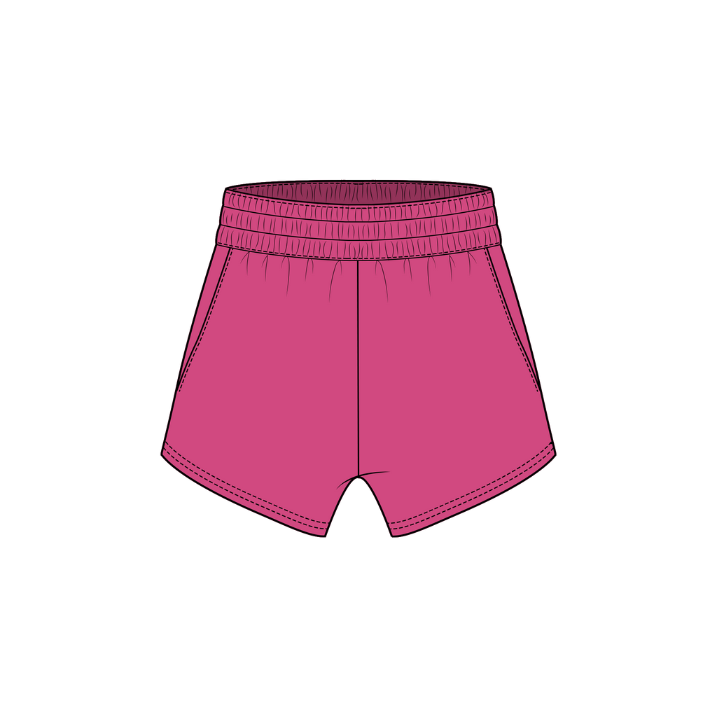 Fancy Fleece Lined Mini Shorts - Paradise Pink
