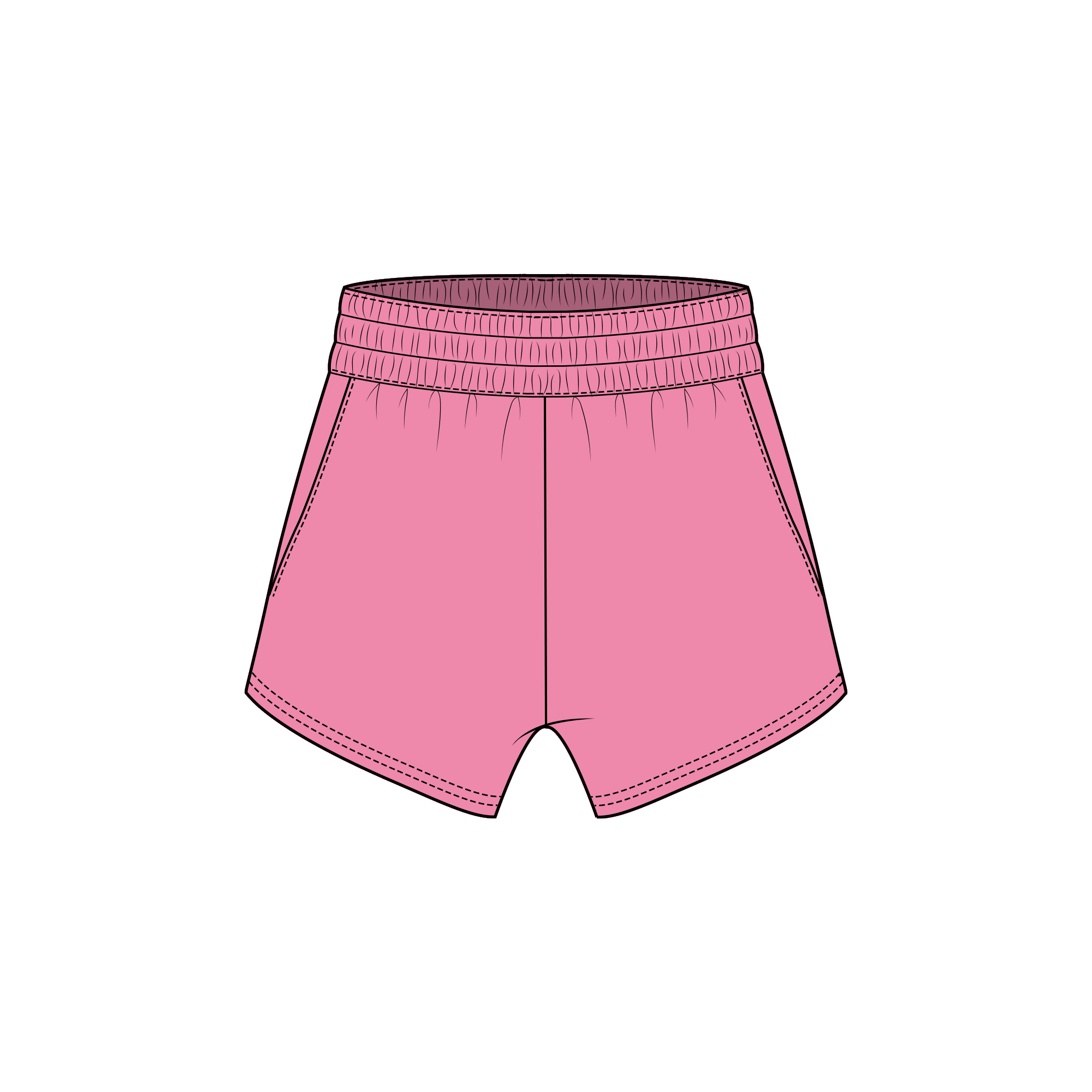 Fancy Fleece Lined Mini Shorts - Hibiscus