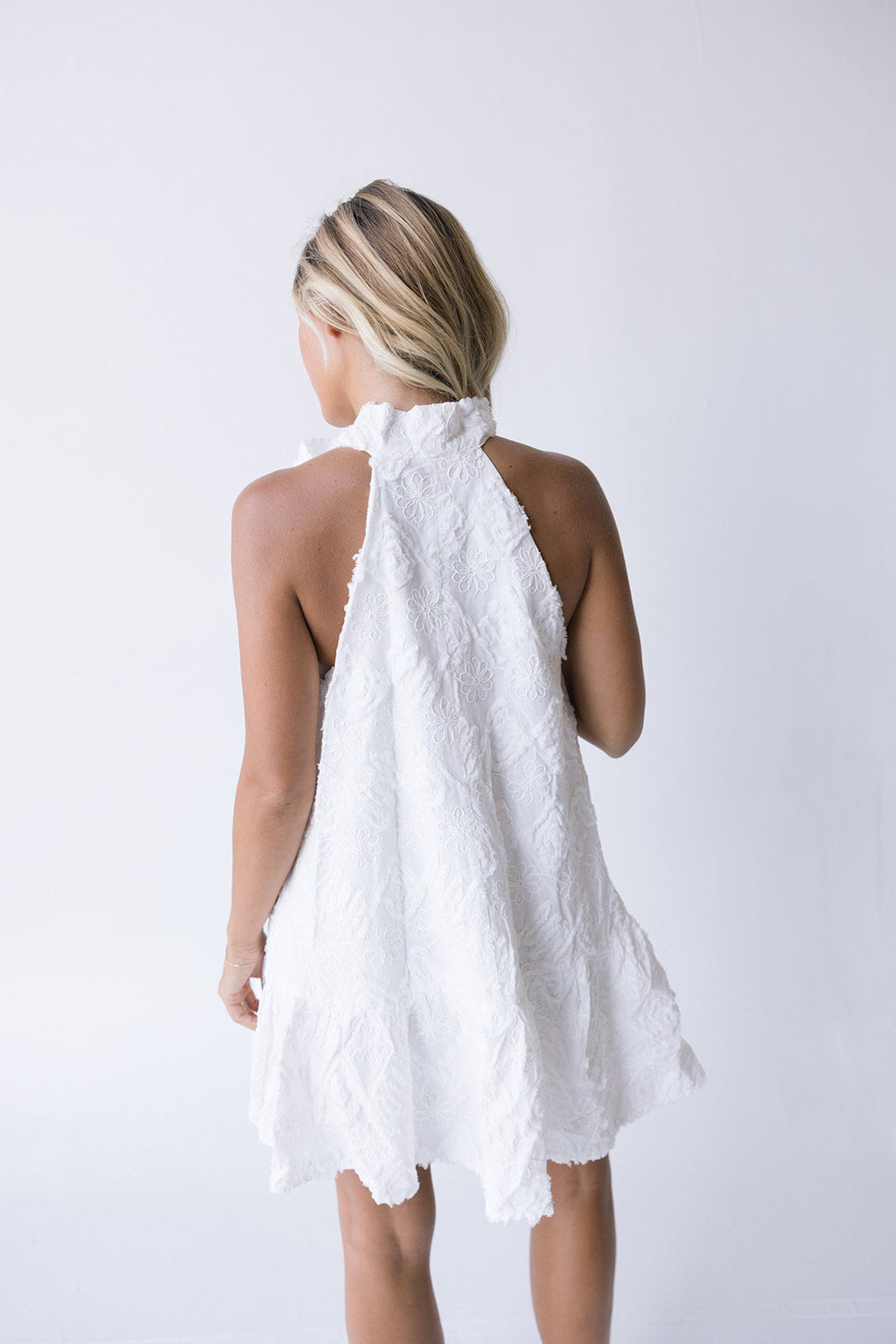 Dixie Halter Neck Mini Dress - Off White