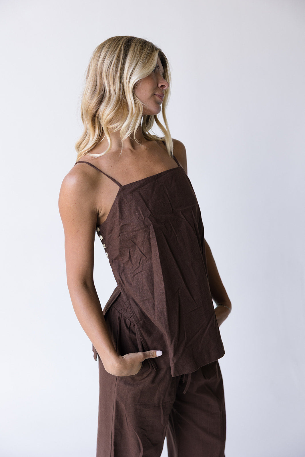 Madison Linen Set - Chocolate