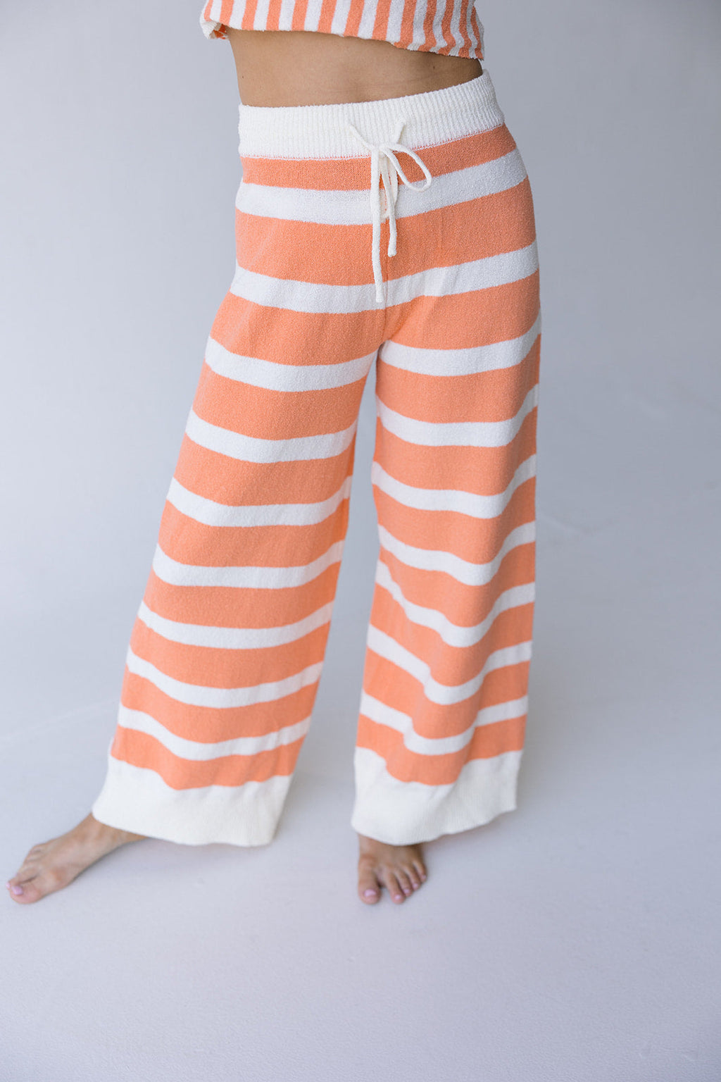 Kai Striped Set - Ivory/Orange