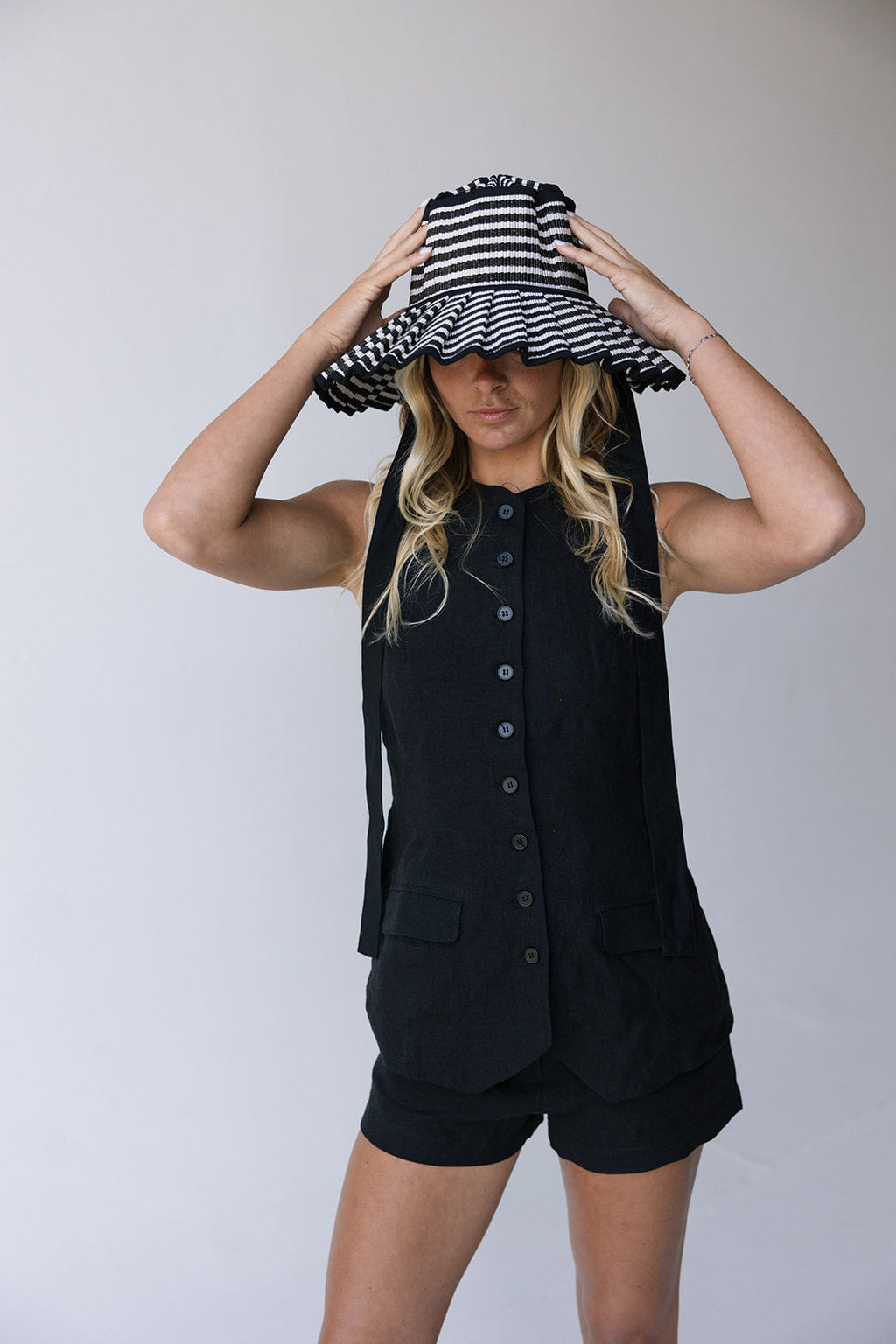 Sandi Linen Top - Black