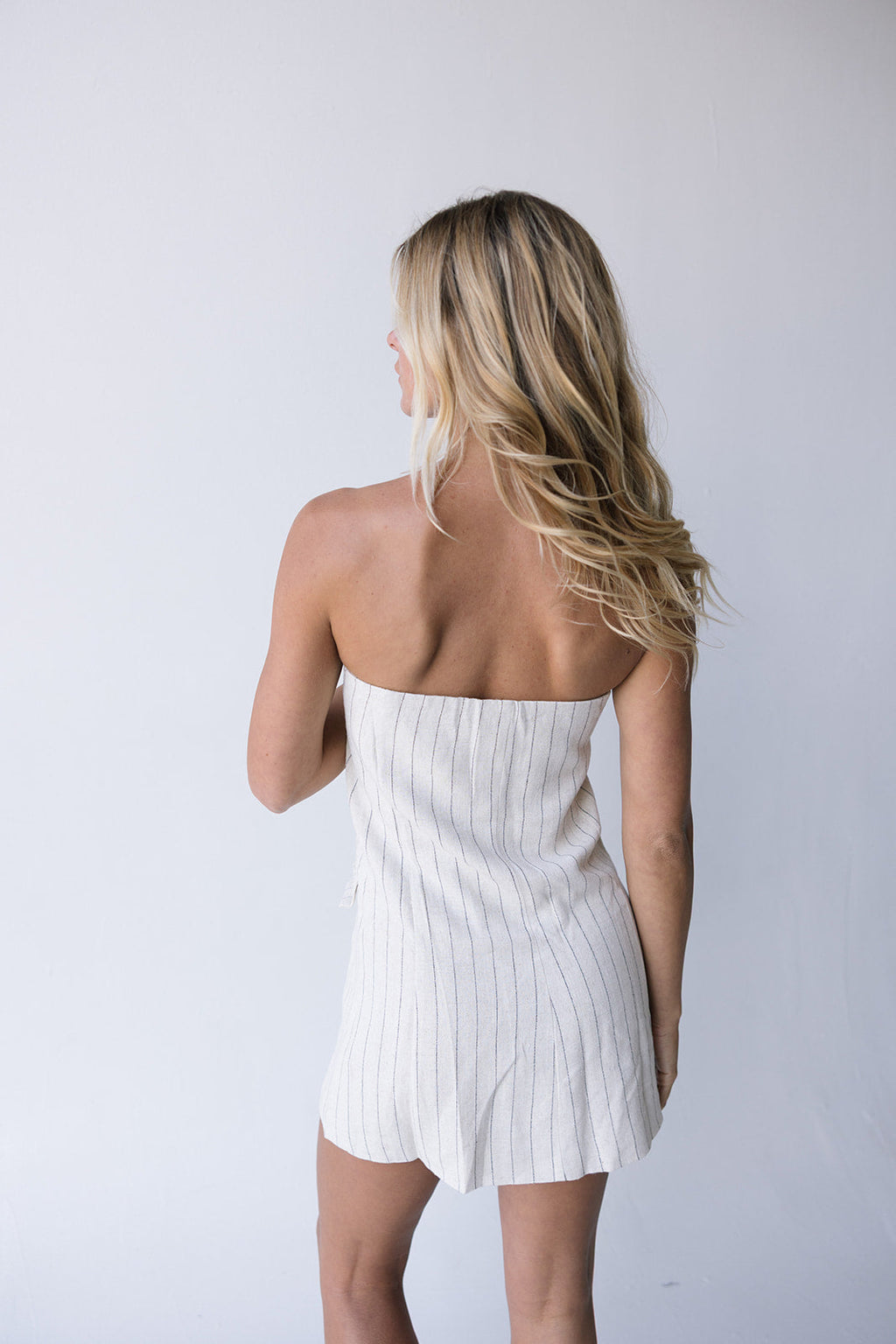 Mindi Striped Mini Dress - Natural Black