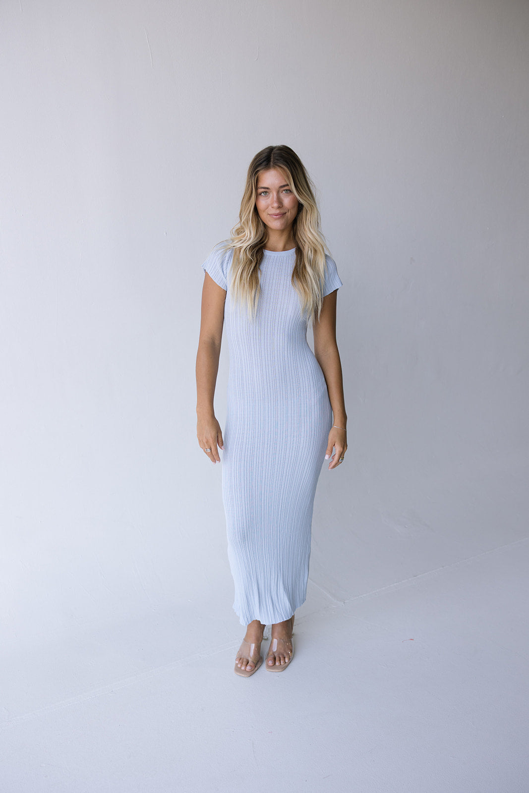 Abigail Midi Dress - Lt Blue