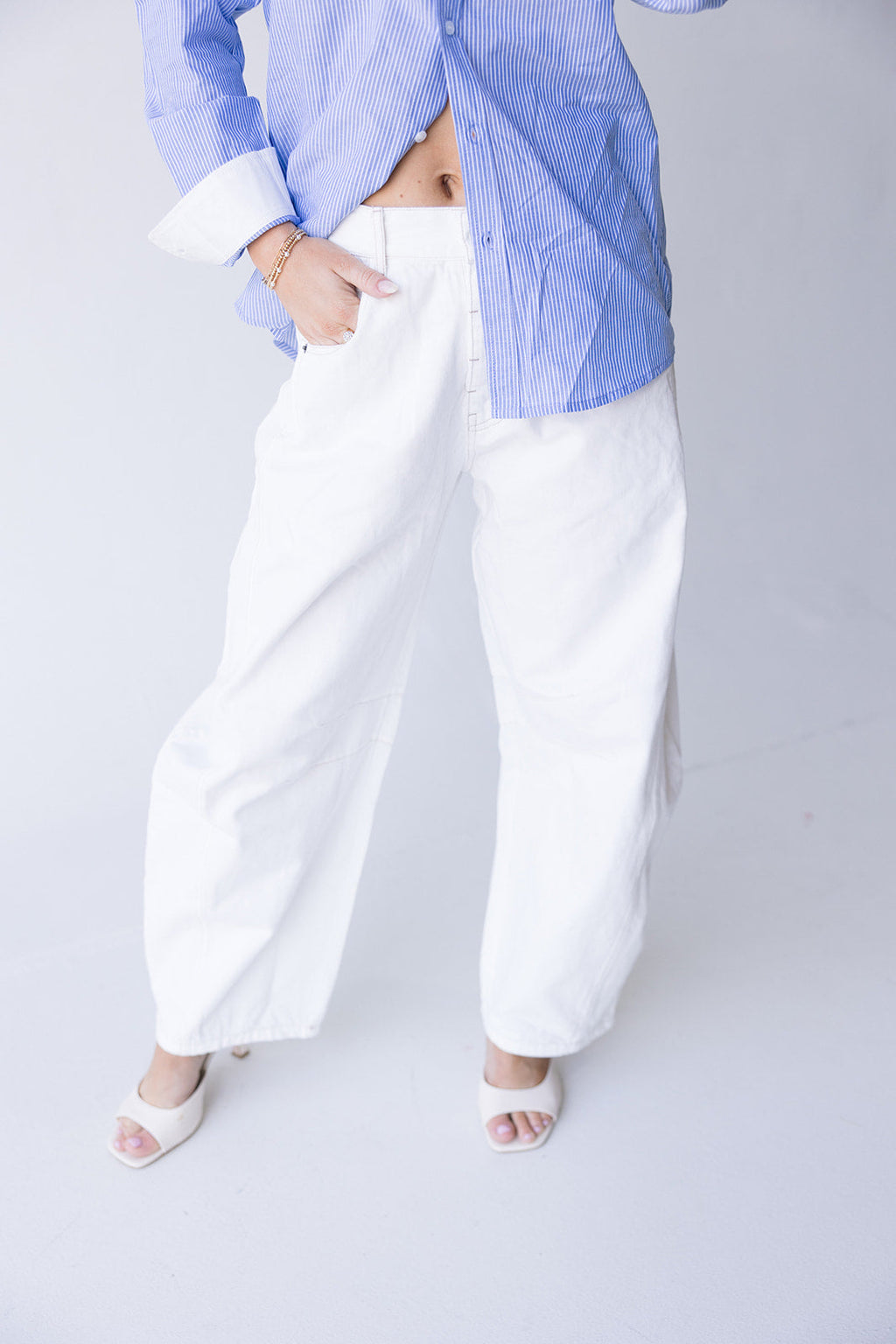 Jordan Barrel Jeans - White