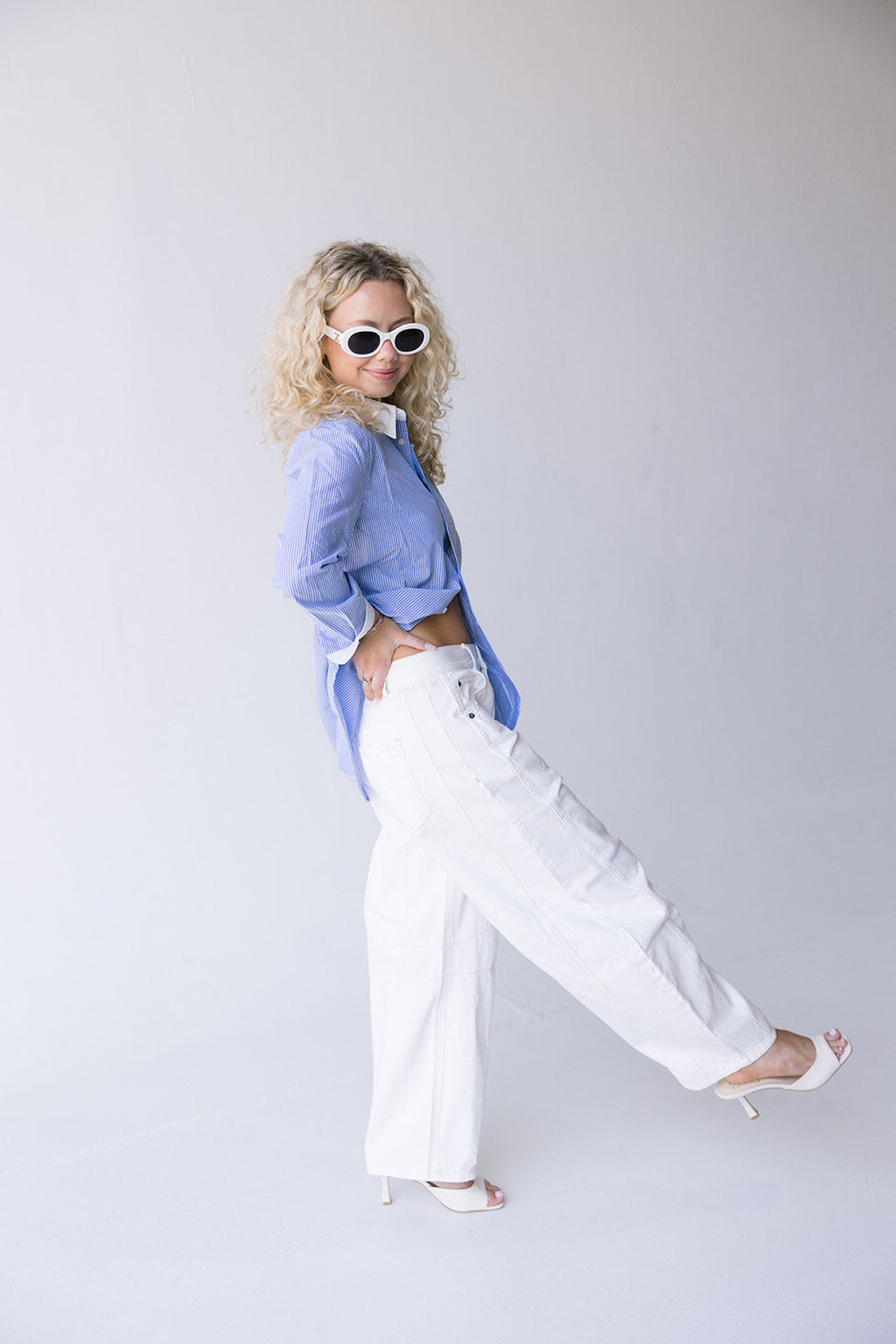 Jordan Barrel Jeans - White