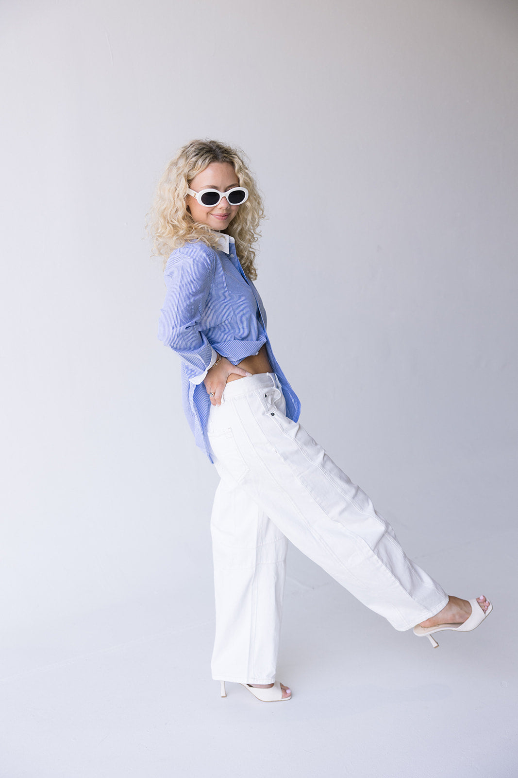 Jordan Barrel Jeans - White