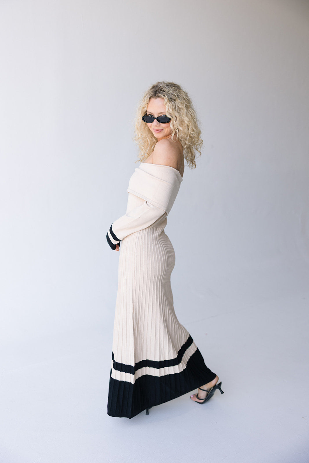 Poppy Off Shoulder Maxi Dress - Sand