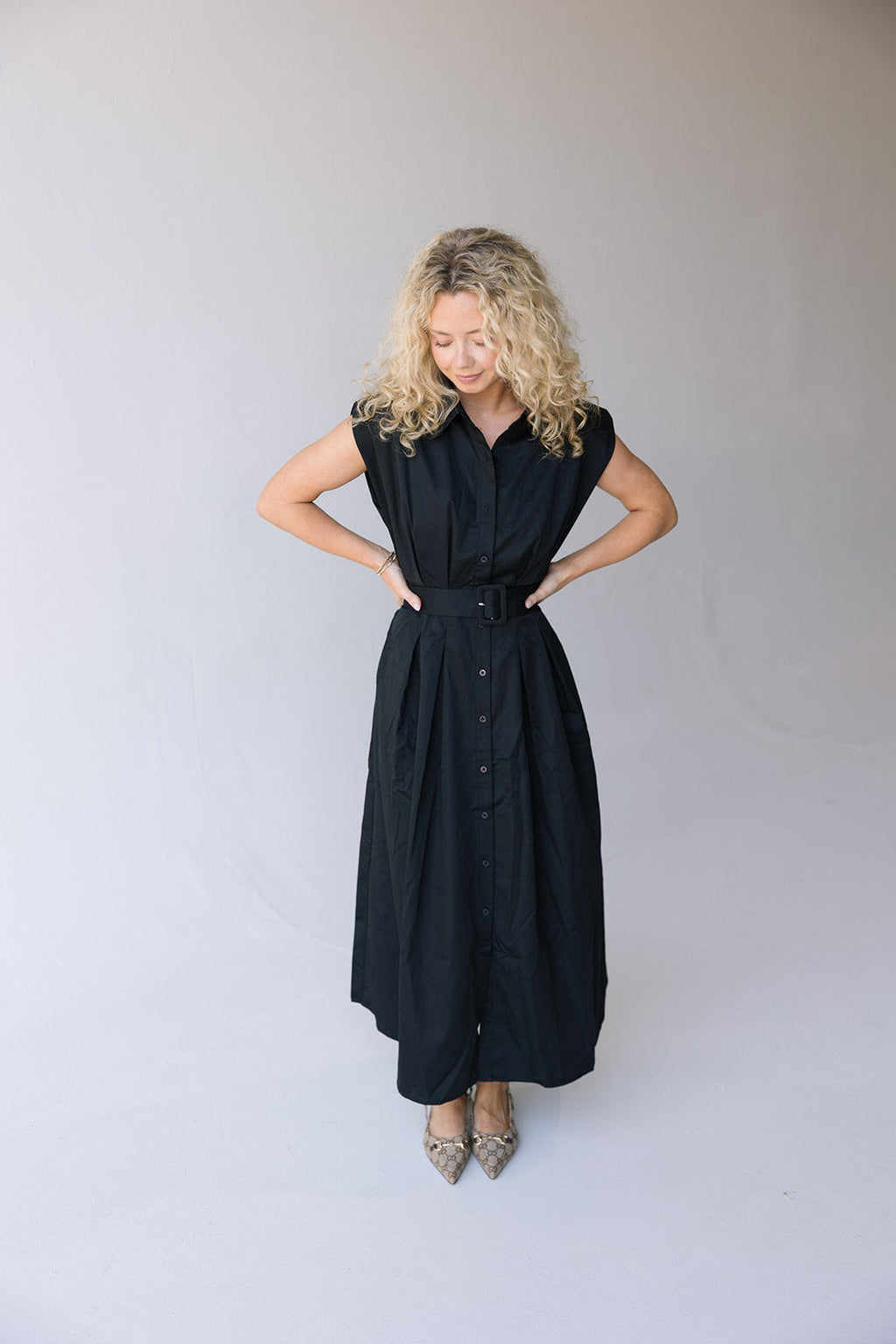 Zoey Midi Dress - Black