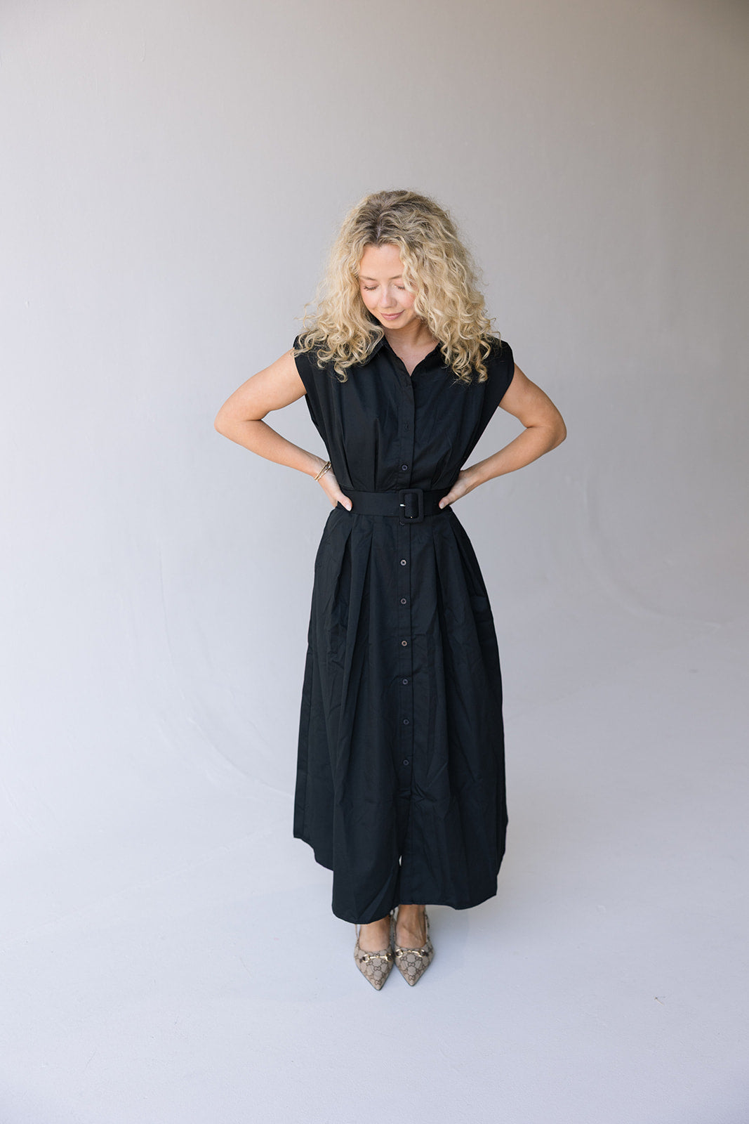 Zoey Midi Dress - Black