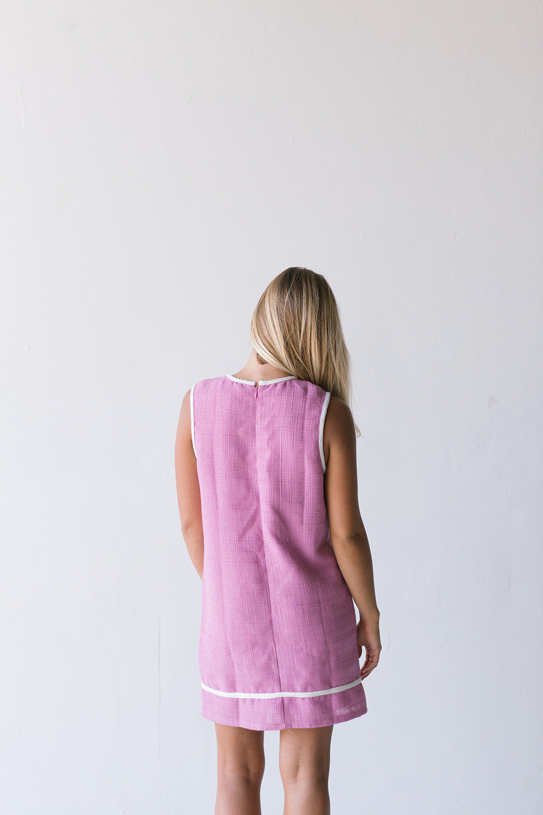 Kate Tweed Mini Dress -Pink