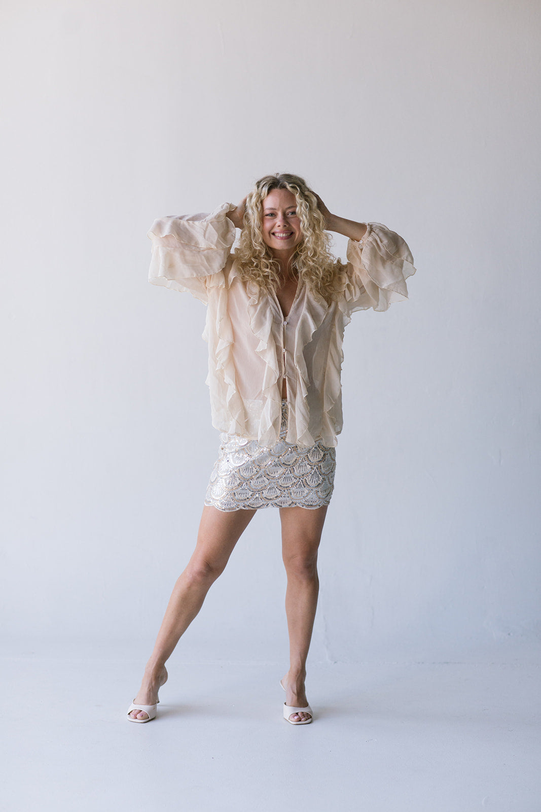 Kinsley Long Sleeve Blouse - Cream