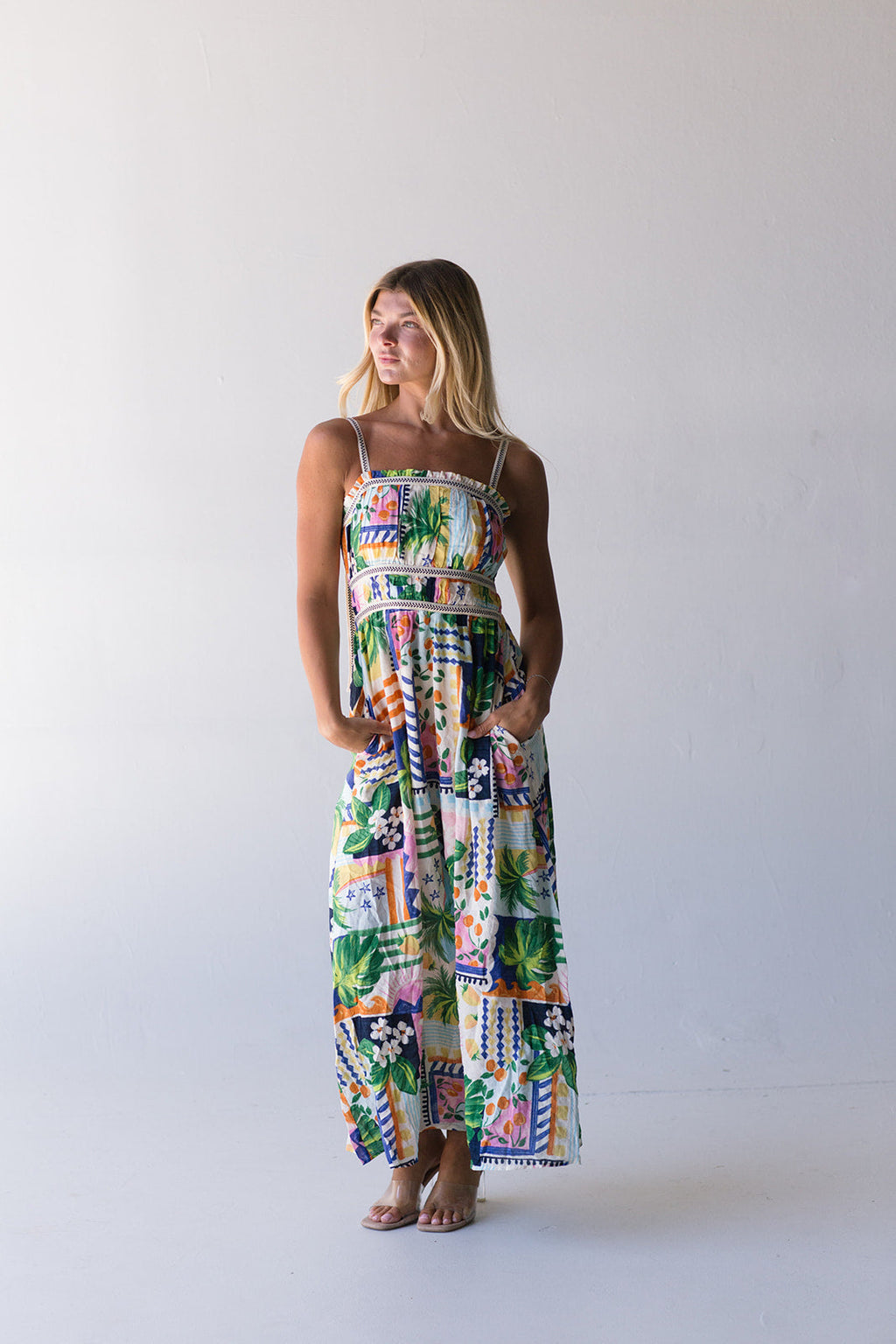 Isla Printed Midi Dress - Multi
